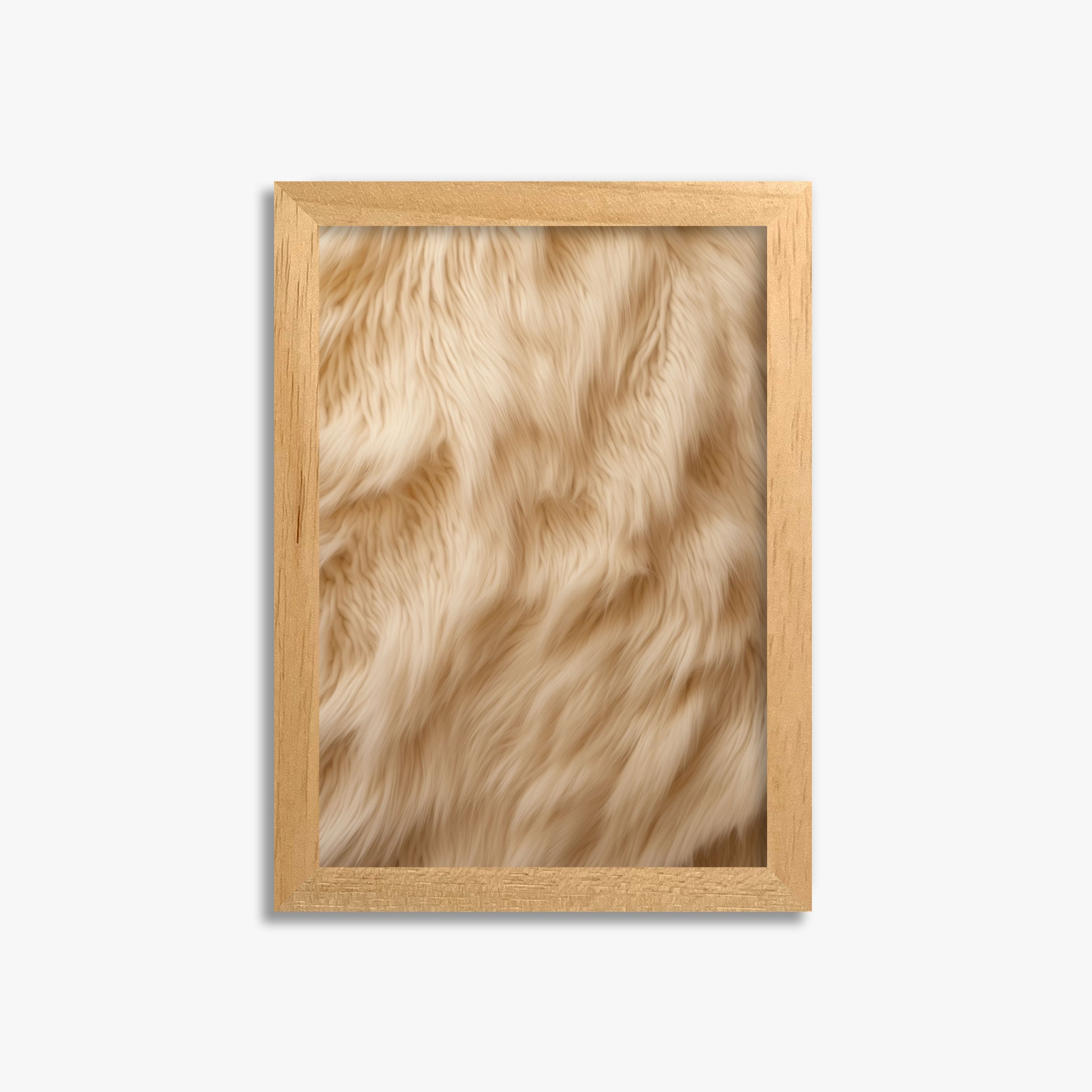 Golden Luxe Fur, 21x30cm Framed Poster With Oak Frame