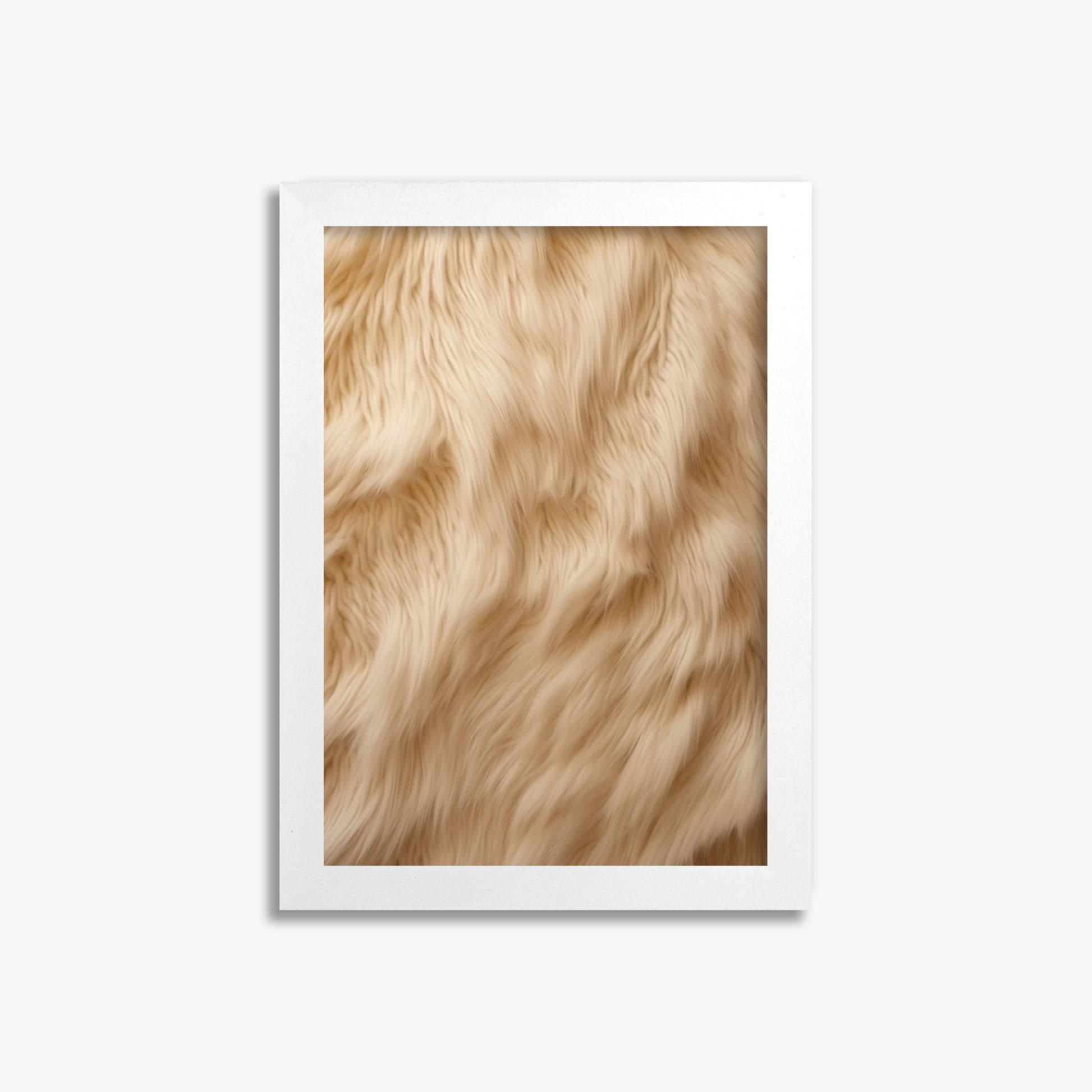 Golden Luxe Fur, 21x30cm Framed Poster With White Frame