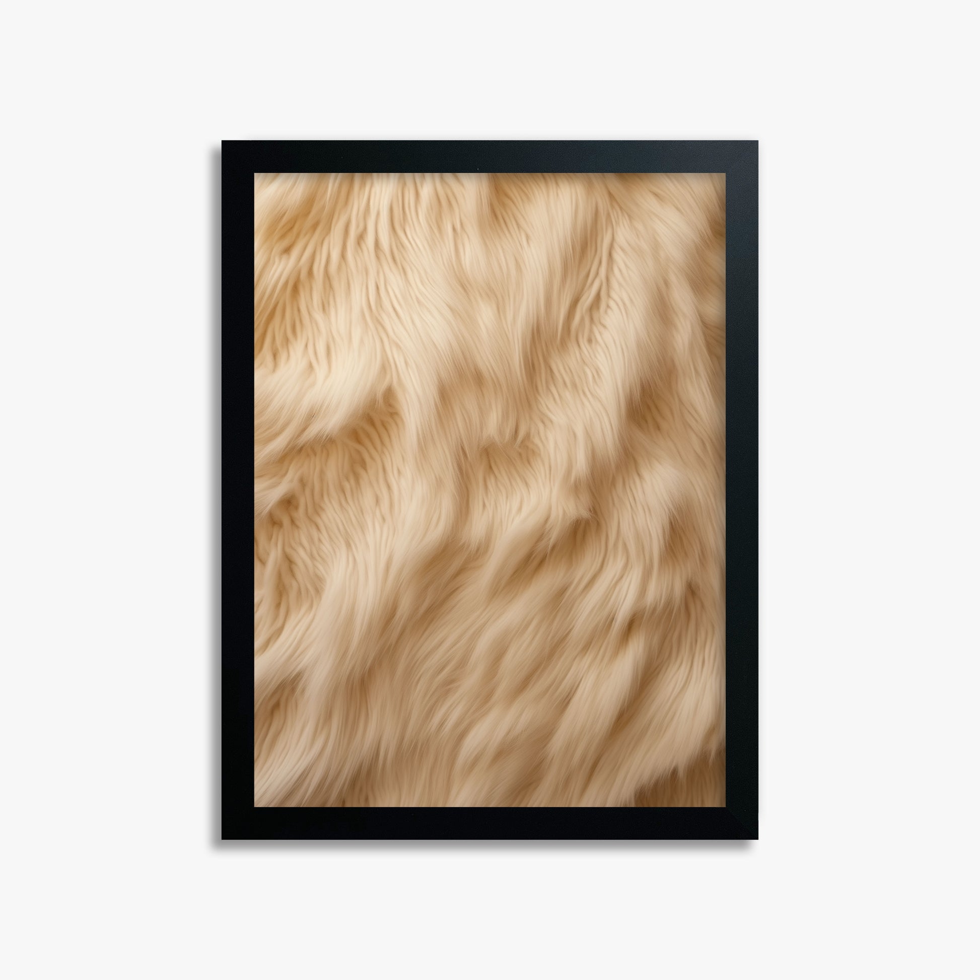 Golden Luxe Fur, 30x40cm Framed Poster With Black Frame