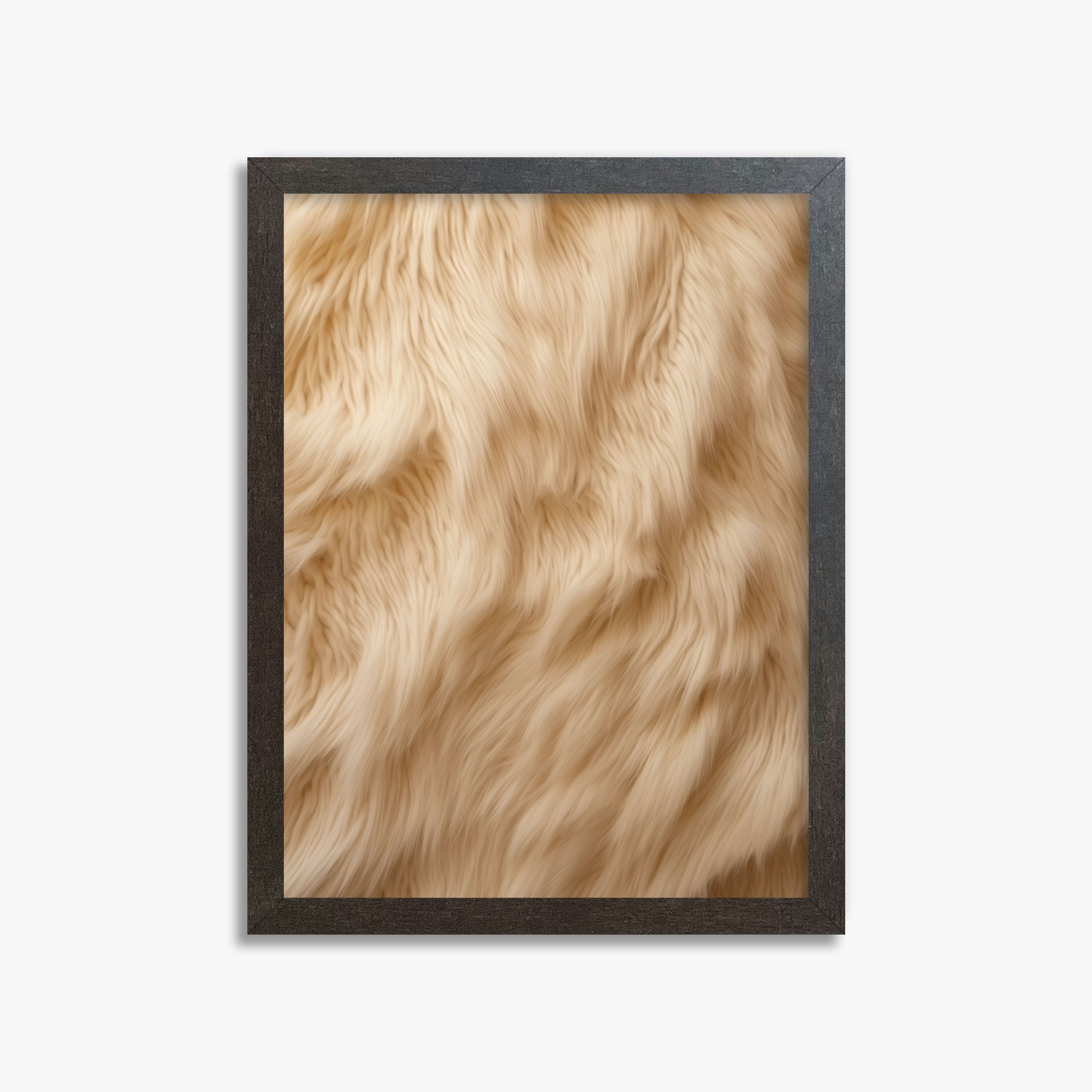 Golden Luxe Fur, 30x40cm Framed Poster With Espresso Frame