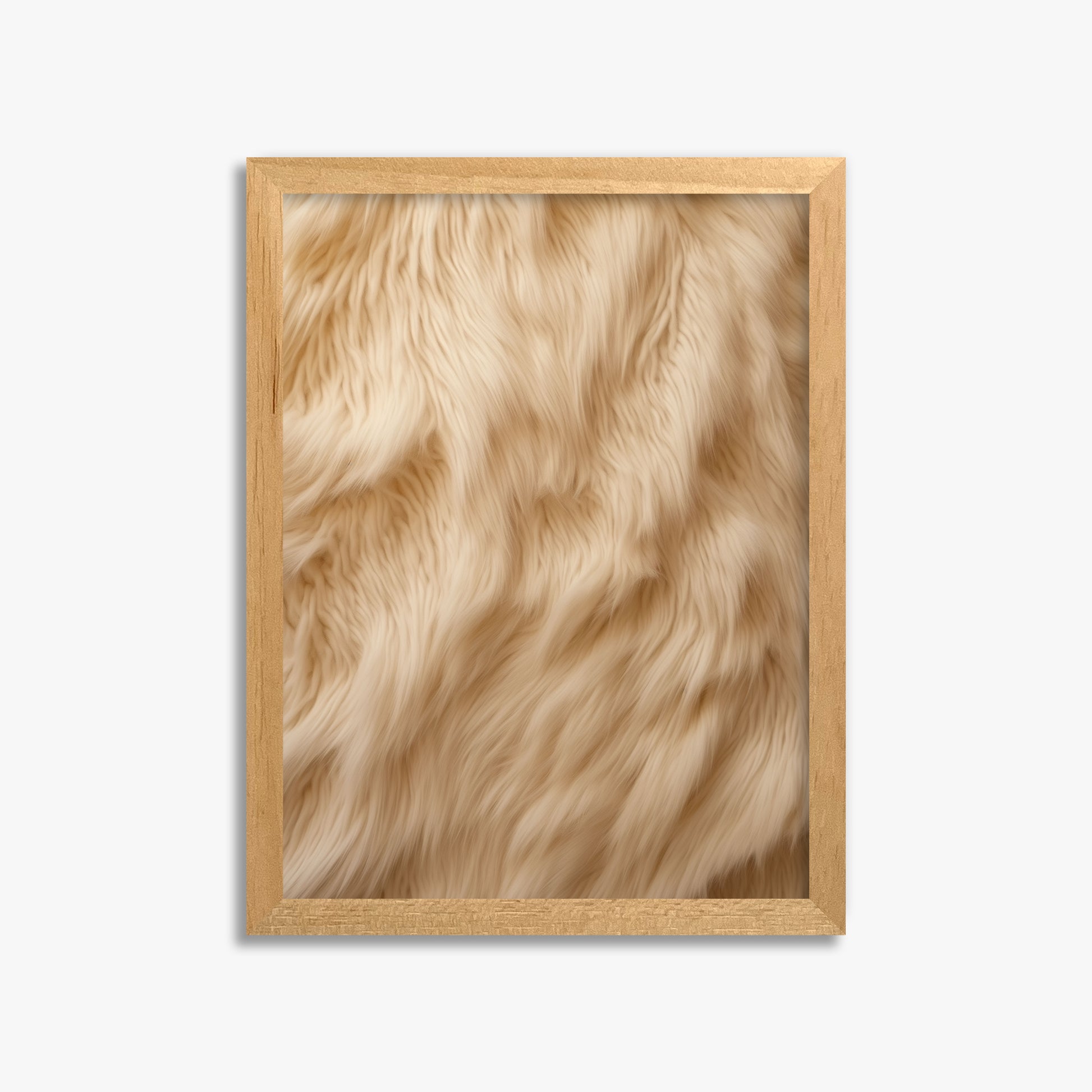 Golden Luxe Fur, 30x40cm Framed Poster With Oak Frame