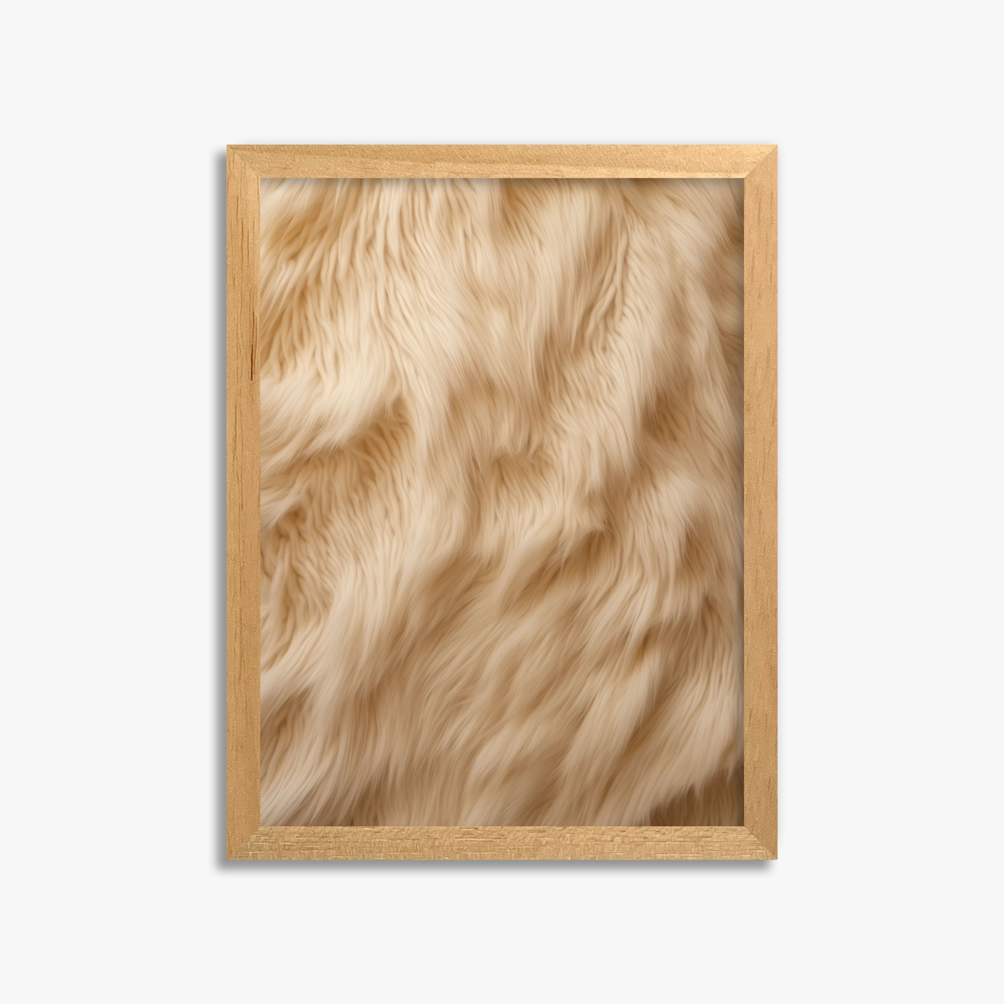 Golden Luxe Fur, 30x40cm Framed Poster With Oak Frame