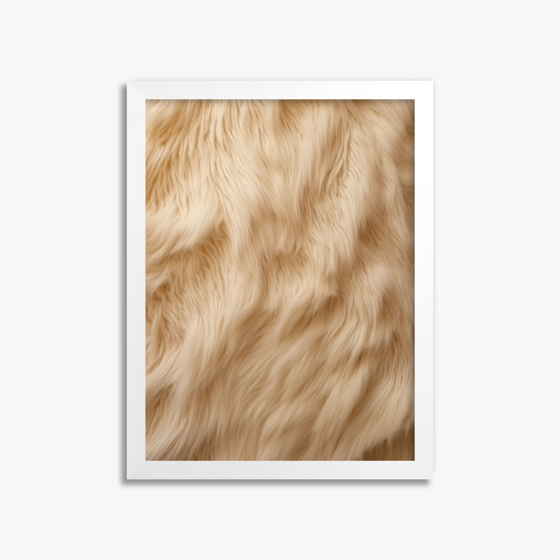 Golden Luxe Fur, 30x40cm Framed Poster With White Frame