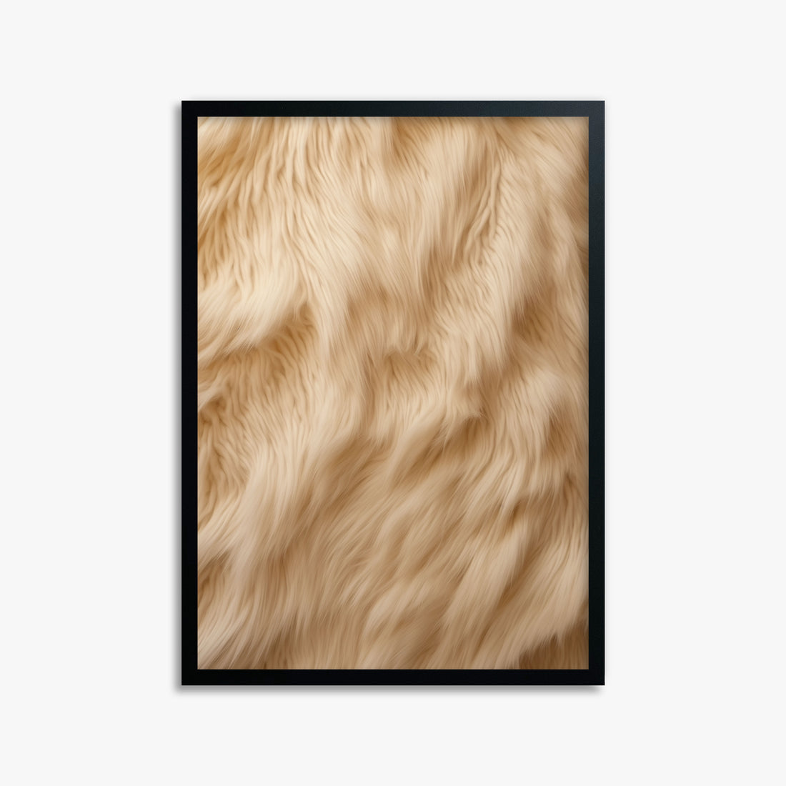Golden Luxe Fur, 50x70cm Framed Poster With Black Frame