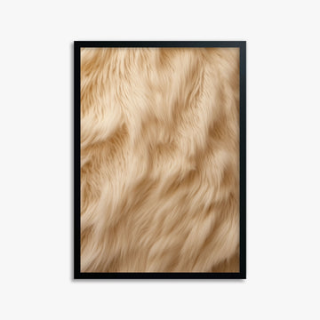 Golden Luxe Fur, 50x70cm Framed Poster With Black Frame