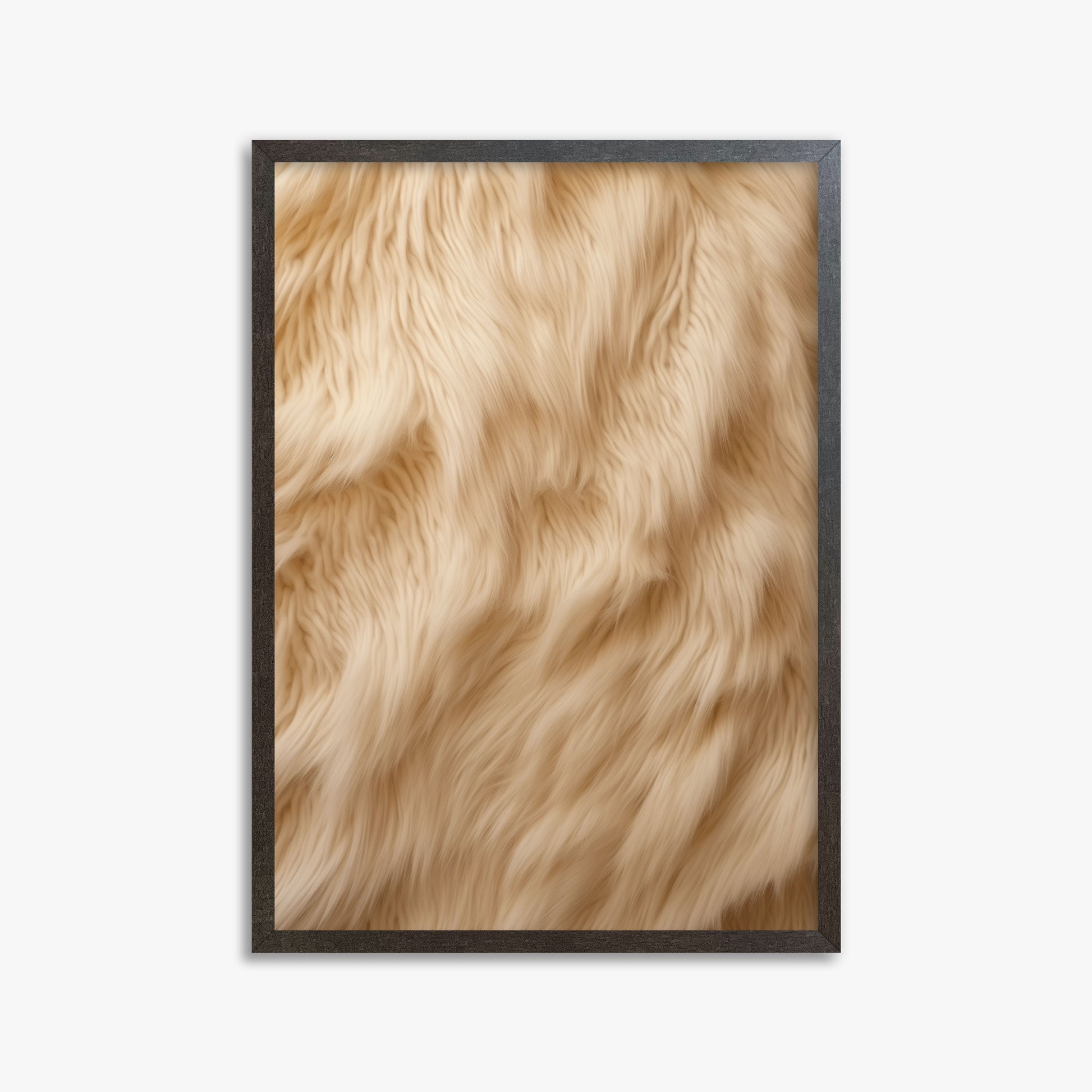 Golden Luxe Fur, 50x70cm Framed Poster With Espresso Frame