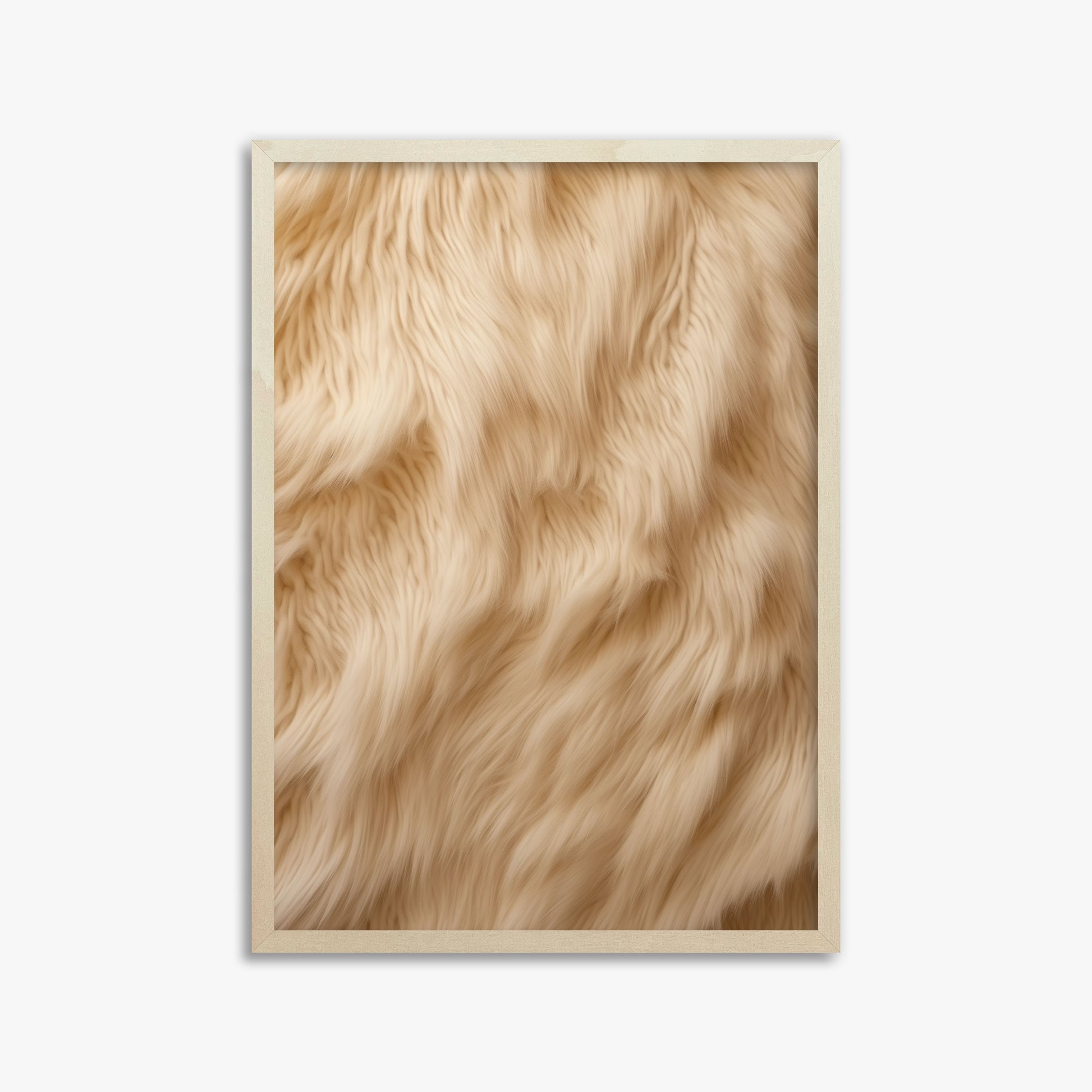 Golden Luxe Fur, 50x70cm Framed Poster With Lime Wood Frame