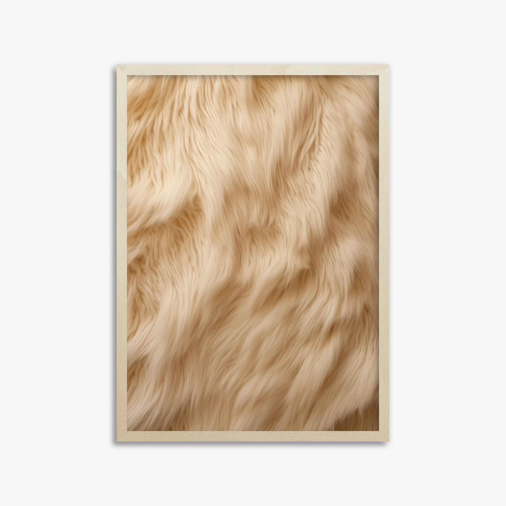 Golden Luxe Fur, 50x70cm Framed Poster With Lime Wood Frame