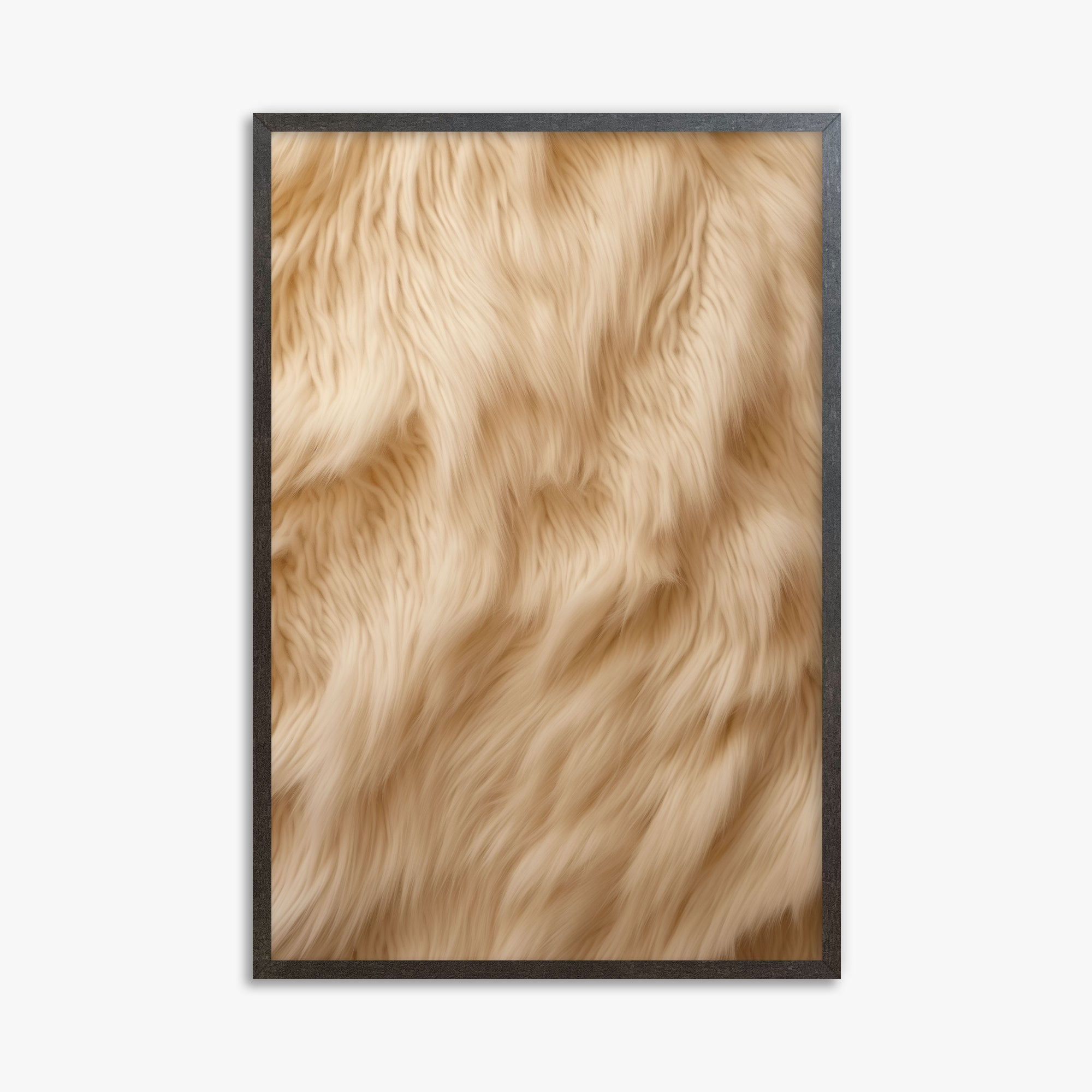 Golden Luxe Fur, 61x91cm Framed Poster With Espresso Frame