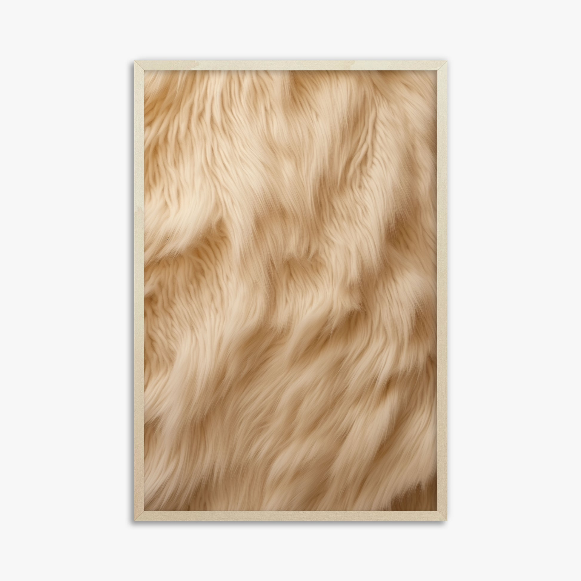 Golden Luxe Fur, 61x91cm Framed Poster With Lime Wood Frame
