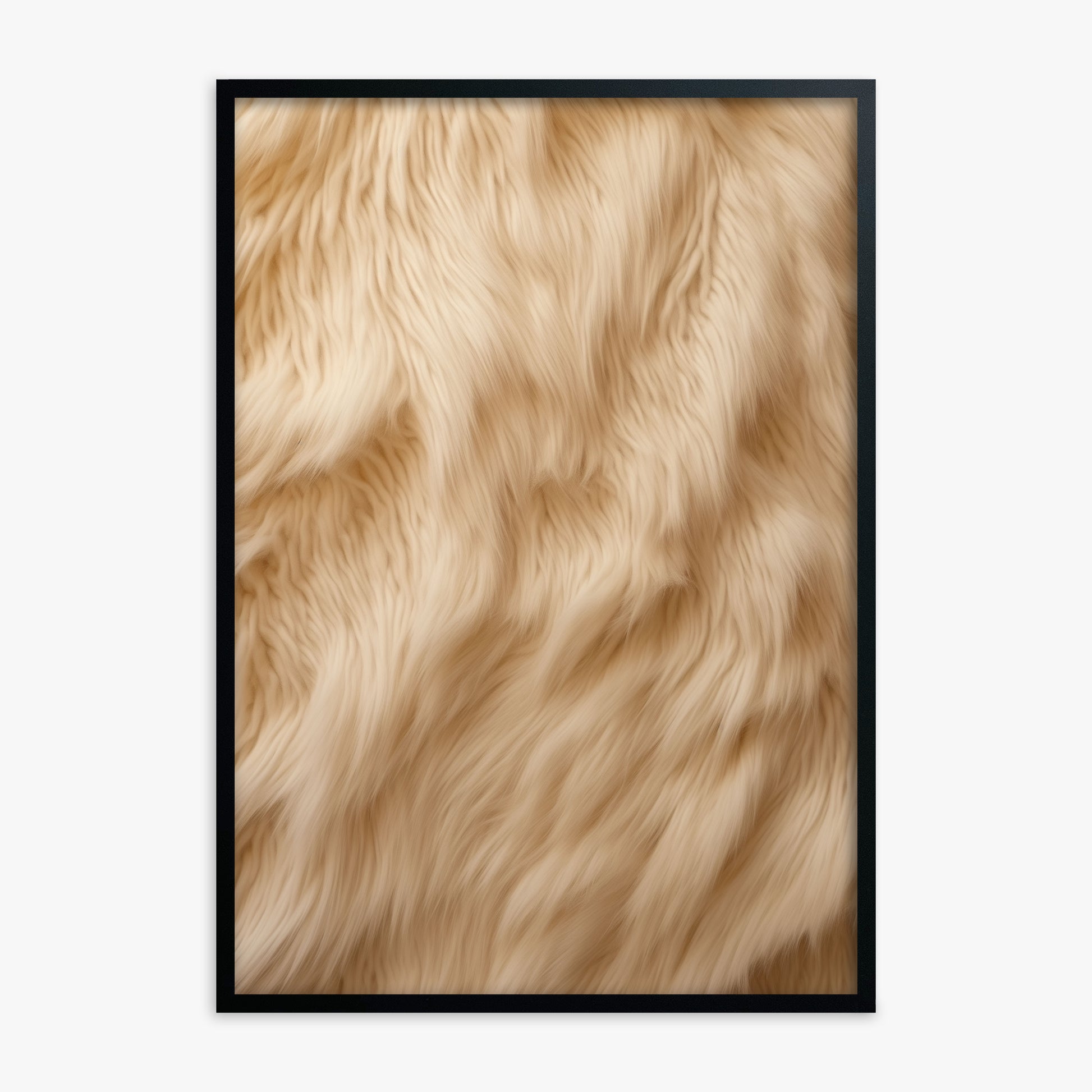 Golden Luxe Fur, Black Framed Poster With Black Frame