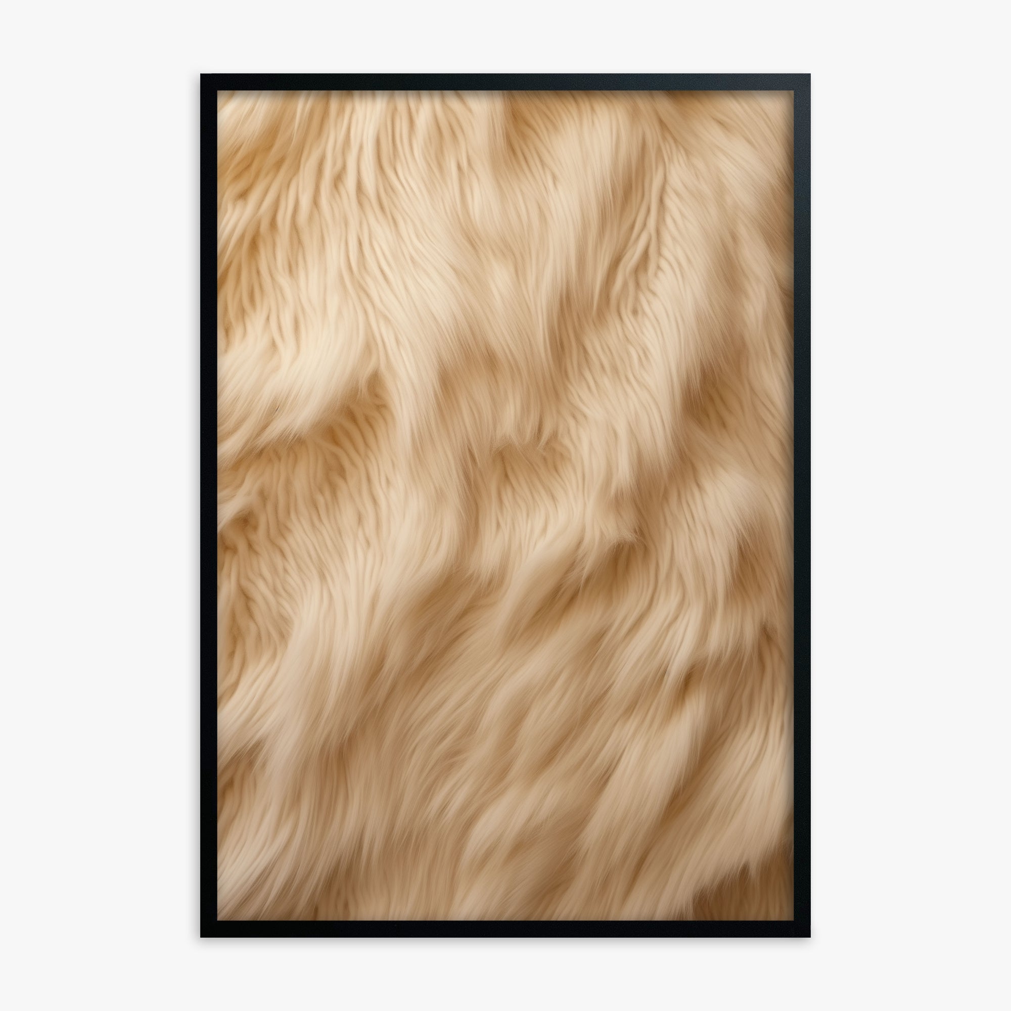 Golden Luxe Fur, Black Framed Poster With Black Frame