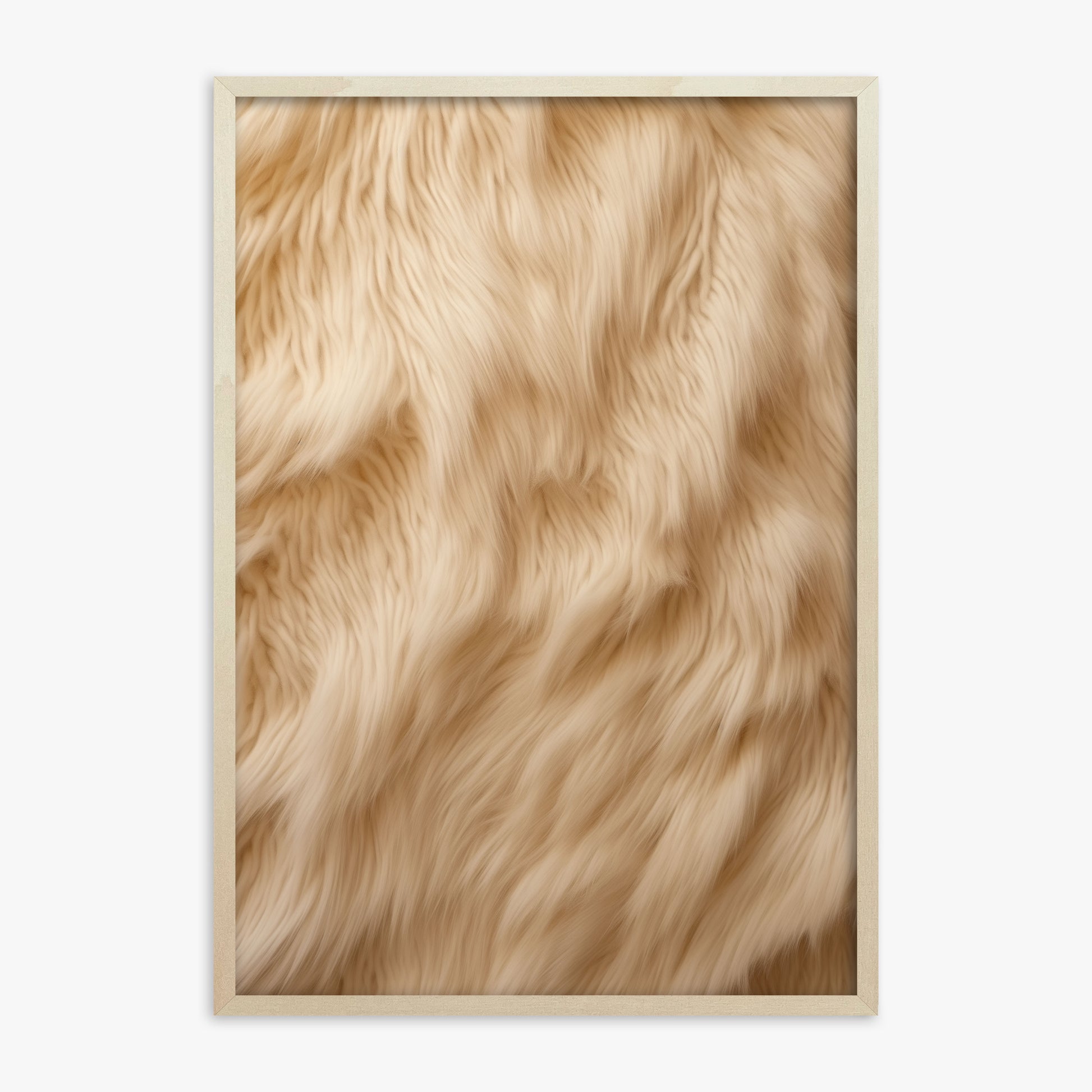 Golden Luxe Fur, 70x100cm Framed Poster With Lime Wood Frame