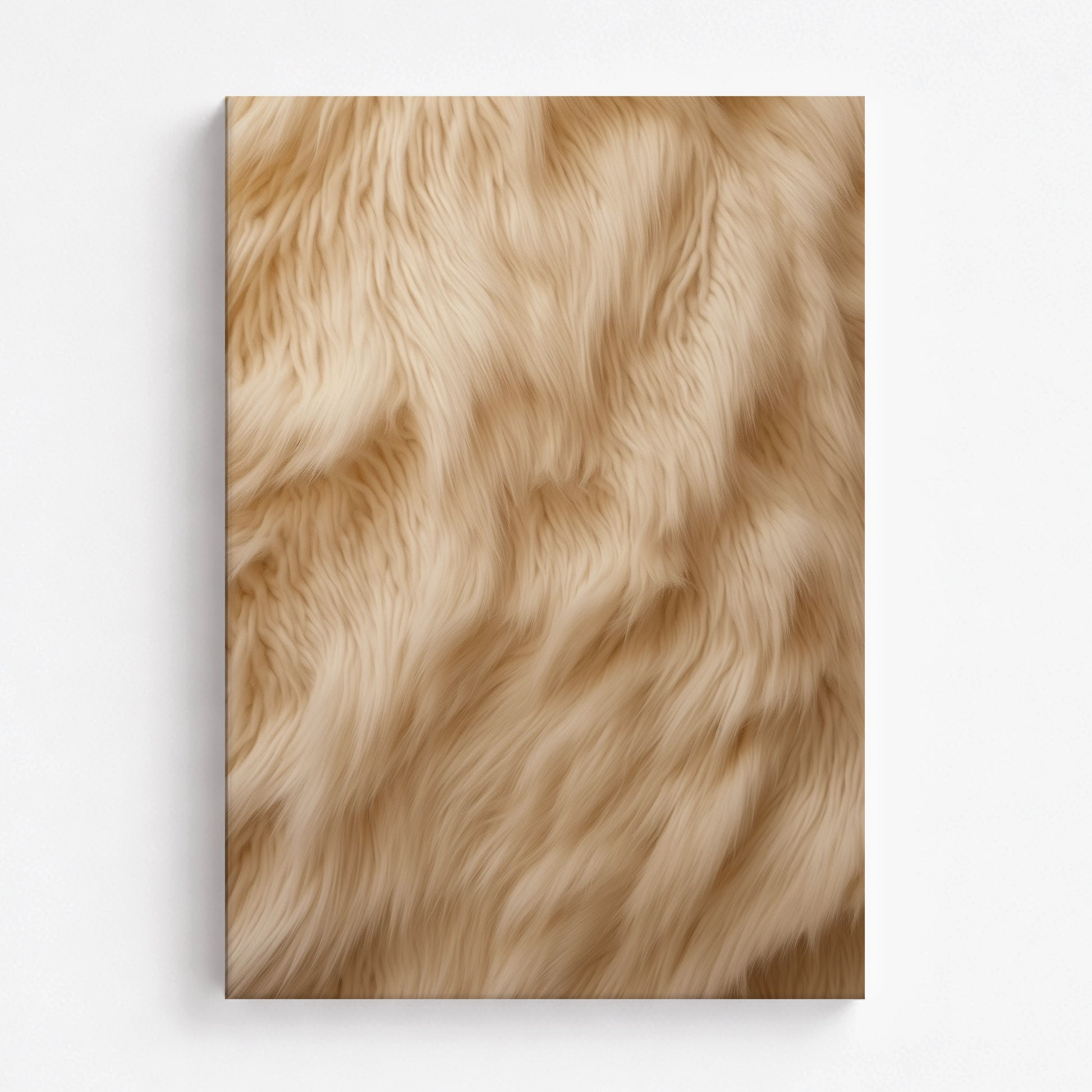 Golden Luxe Fur, 70x100cm Satin Canvas Poster