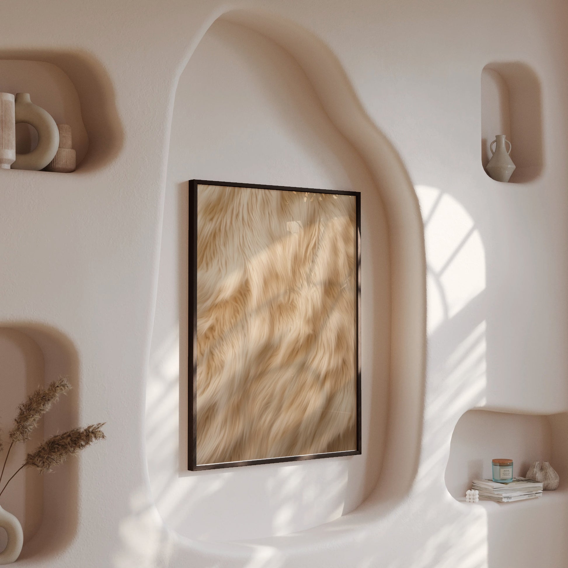 Design Concept No. 13 for Golden Luxe Fur Modern Poster Art