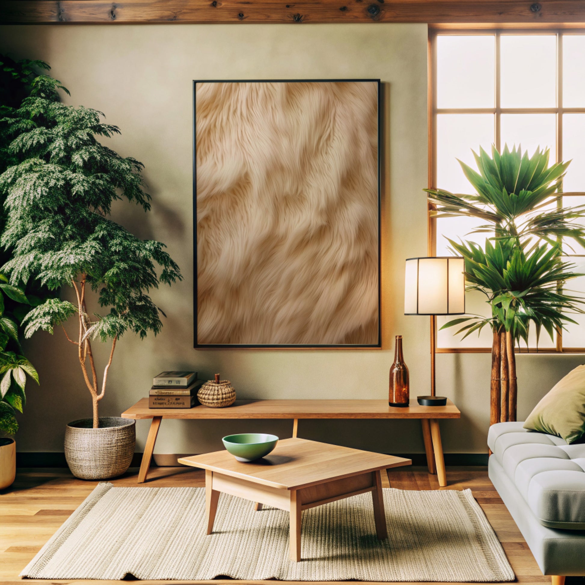 Design Concept No. 32 for Golden Luxe Fur Modern Poster Art