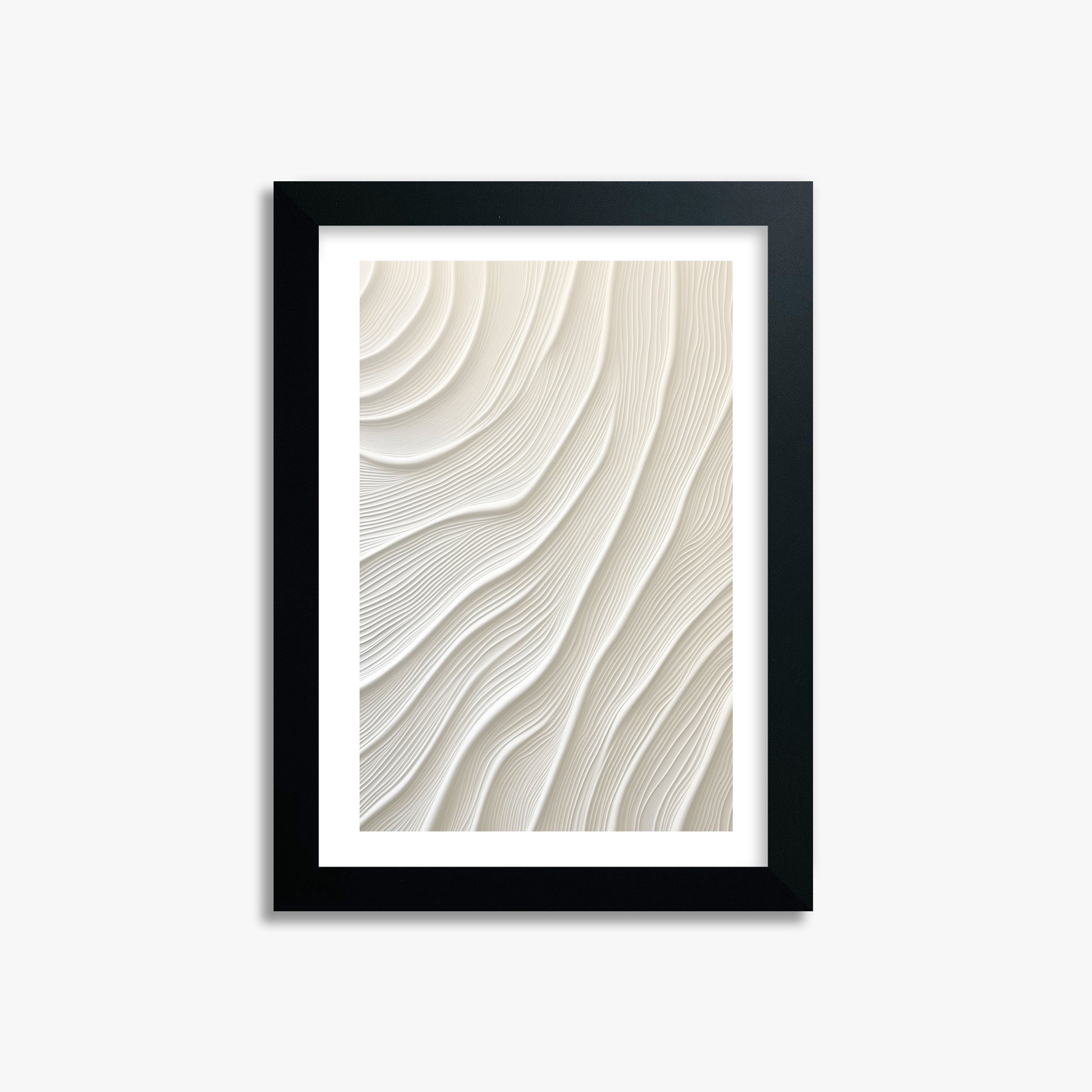 Snowdrift Layers, 21x30cm Framed Poster With Black Frame