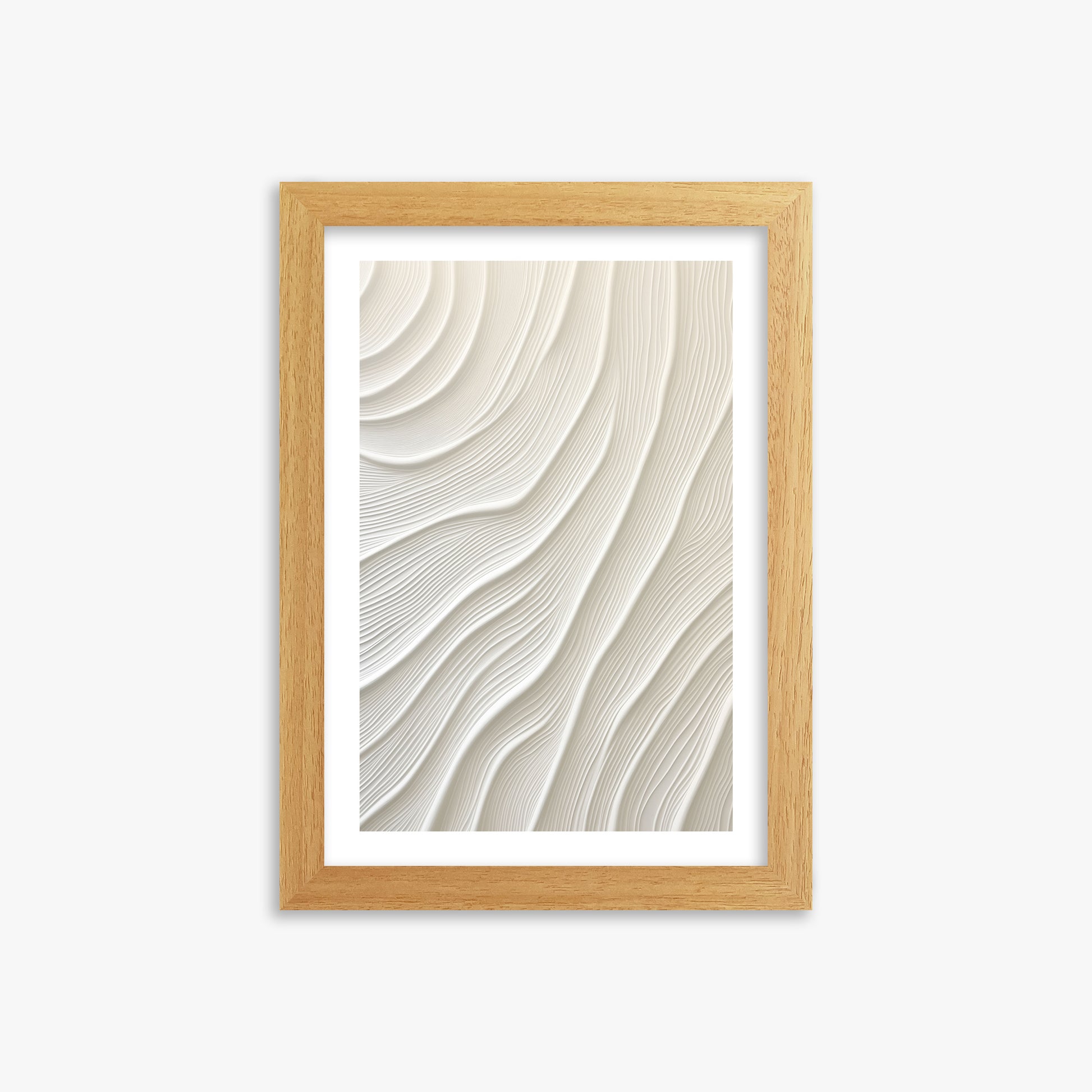 Snowdrift Layers, 21x30cm Framed Poster With Oak Frame