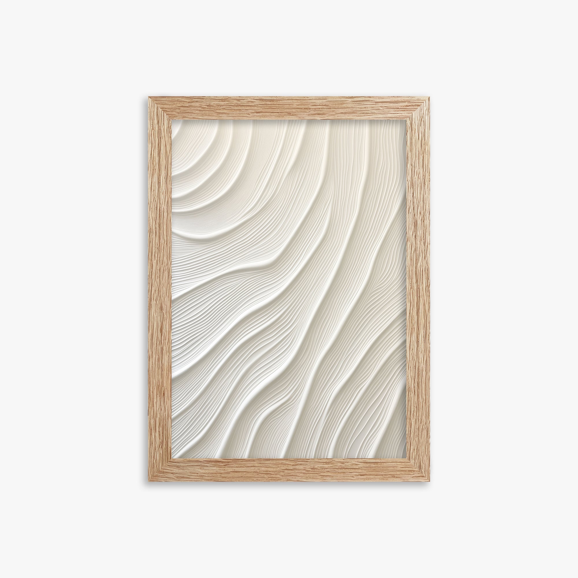 Snowdrift Layers, 21x30cm Framed Poster With Raw Oak Frame