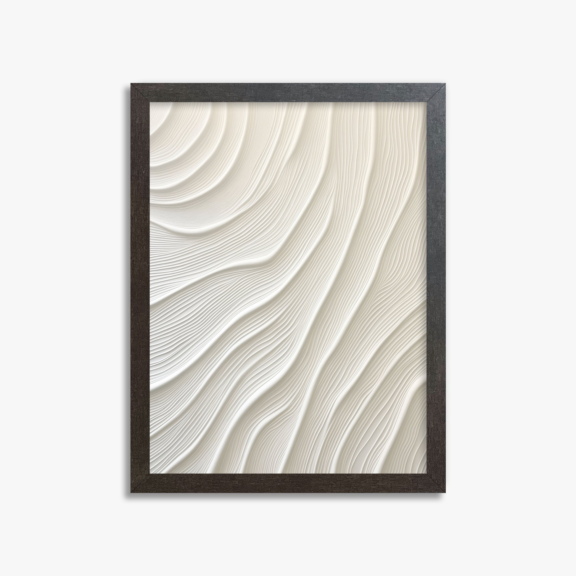 Snowdrift Layers, 30x40cm Framed Poster With Espresso Frame