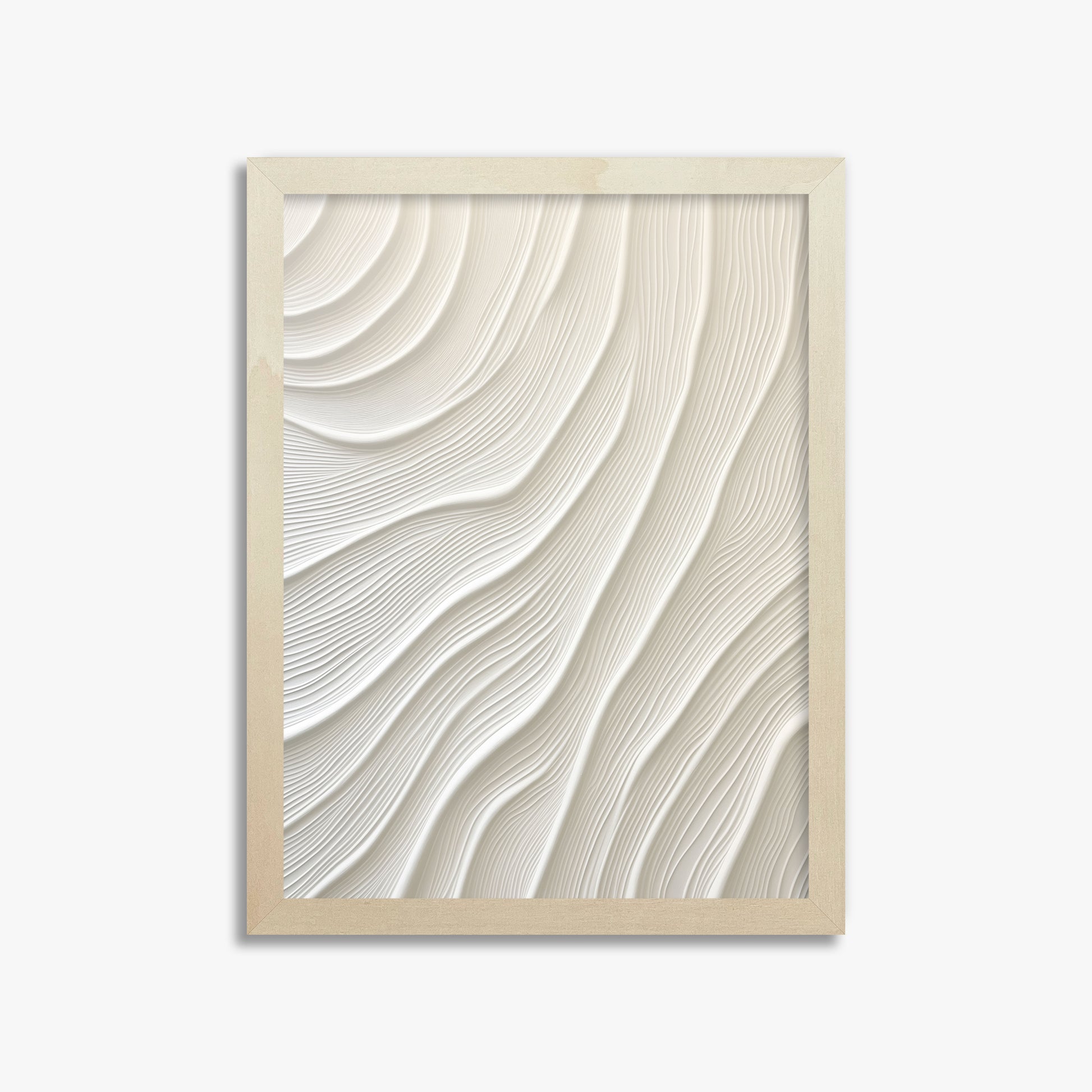 Snowdrift Layers, 30x40cm Framed Poster With Lime Wood Frame
