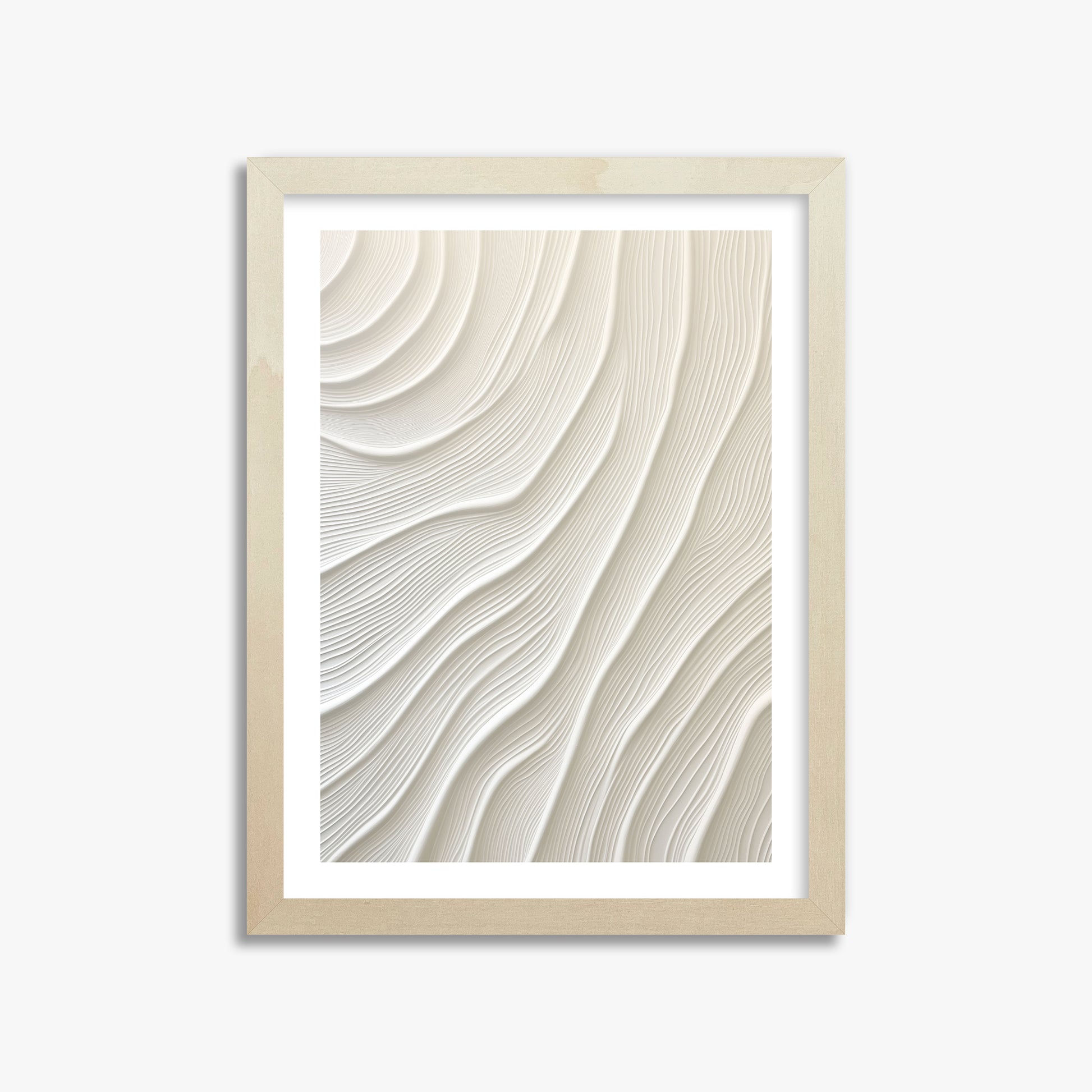 Snowdrift Layers, 30x40cm Framed Poster With Lime Wood Frame