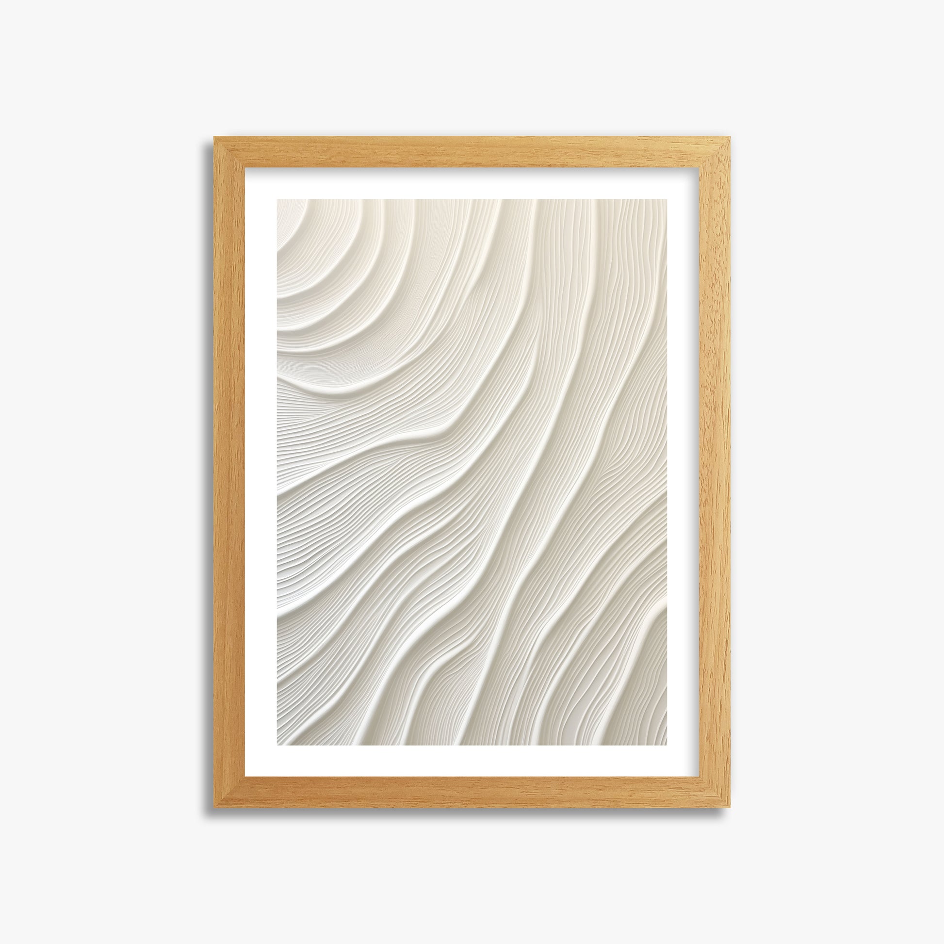 Snowdrift Layers, 30x40cm Framed Poster With Oak Frame