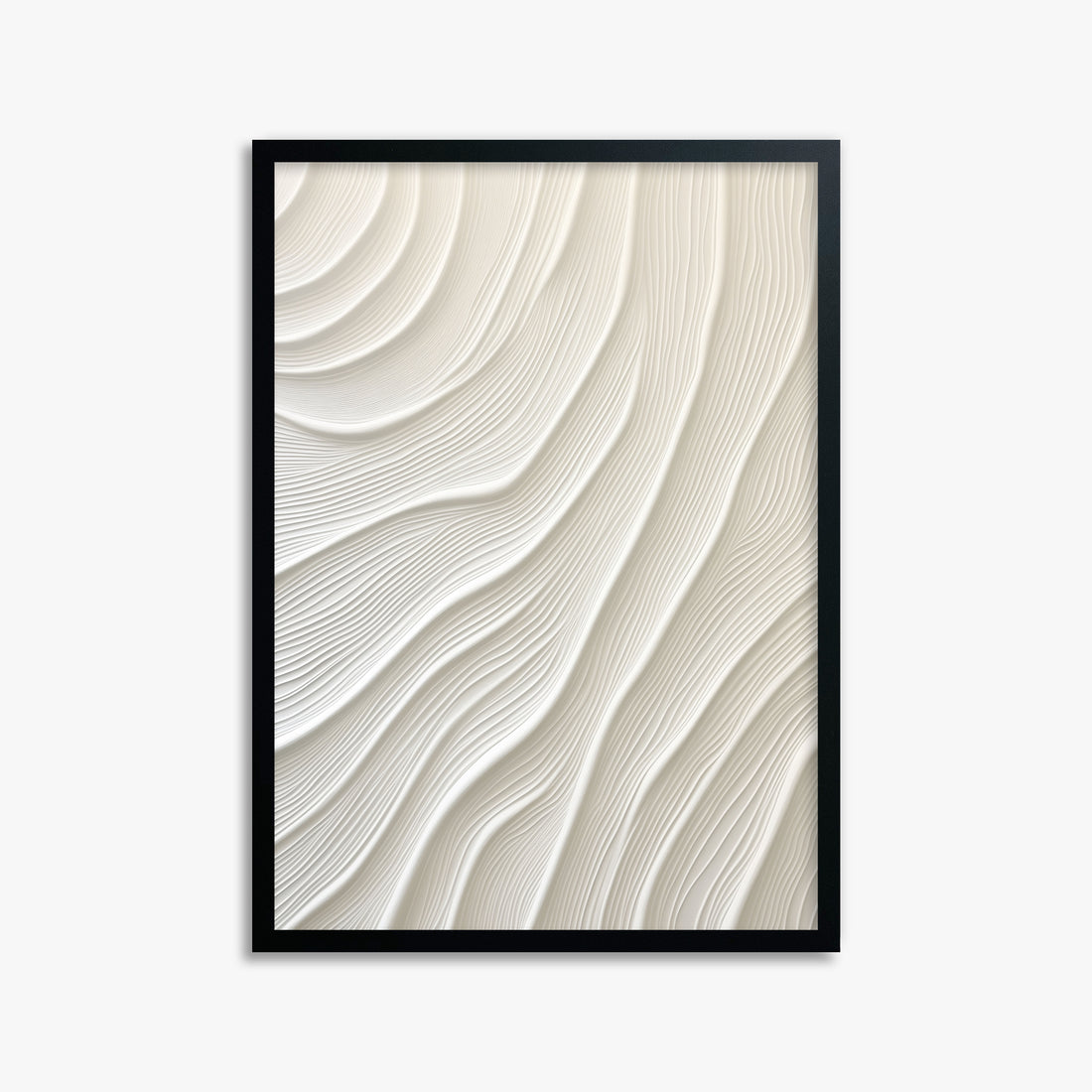 Snowdrift Layers, 50x70cm Framed Poster With Black Frame