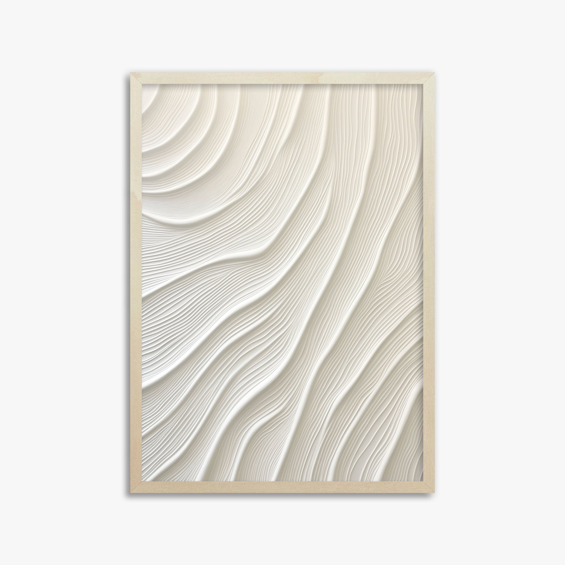 Snowdrift Layers, 50x70cm Framed Poster With Lime Wood Frame