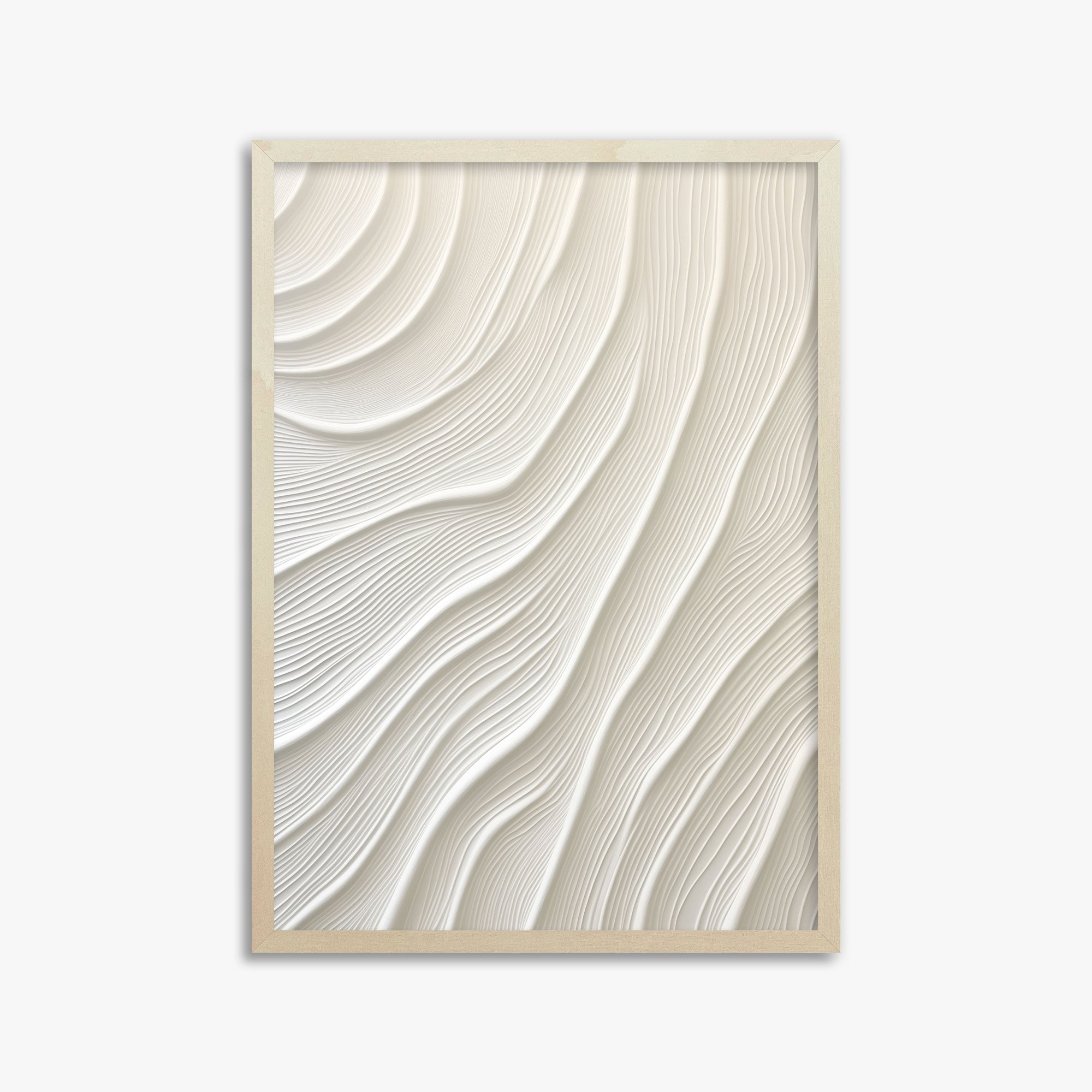 Snowdrift Layers, 50x70cm Framed Poster With Lime Wood Frame