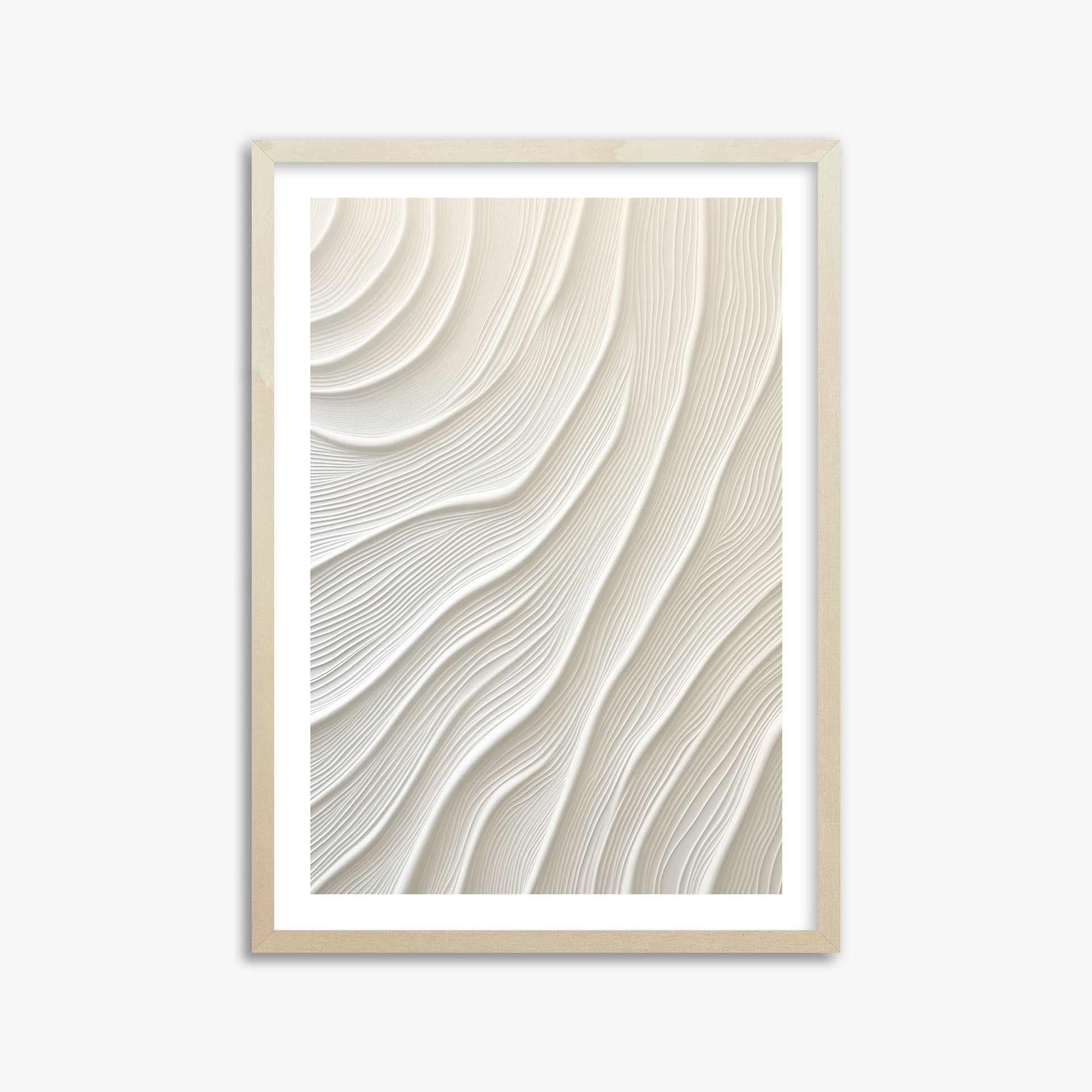 Snowdrift Layers, 50x70cm Framed Poster With Lime Wood Frame