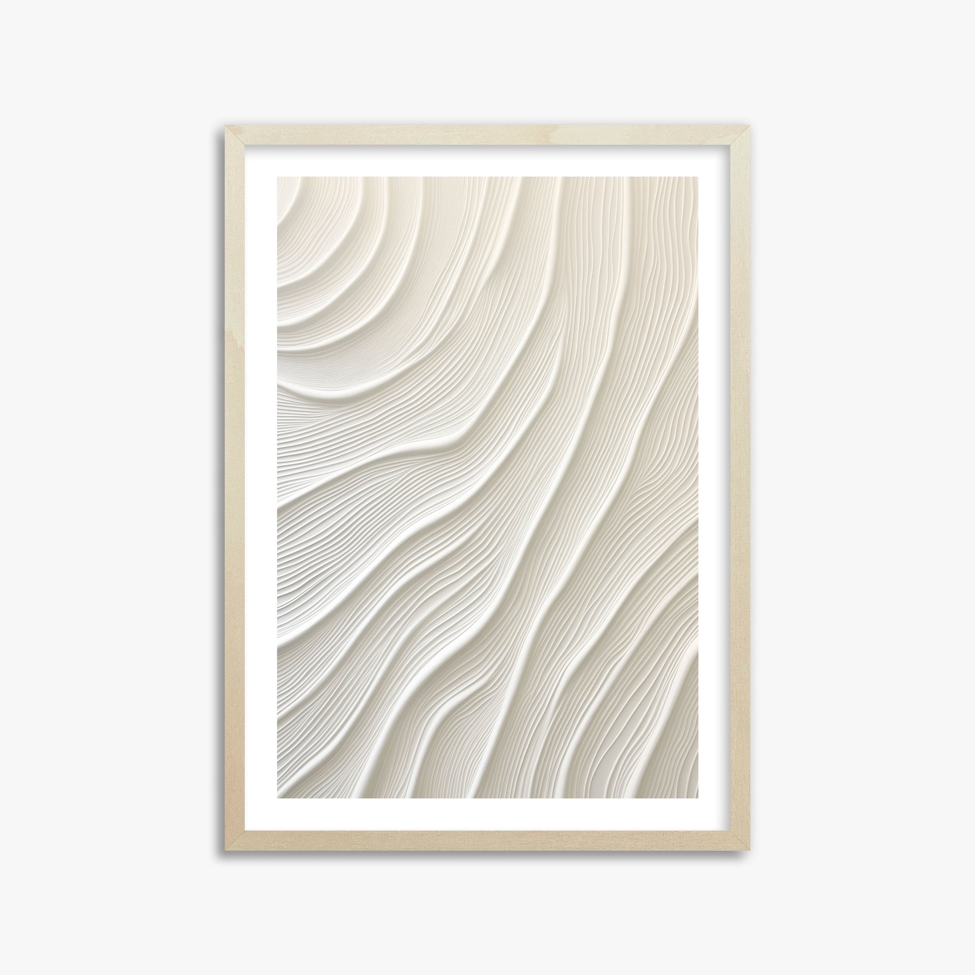 Snowdrift Layers, 50x70cm Framed Poster With Lime Wood Frame