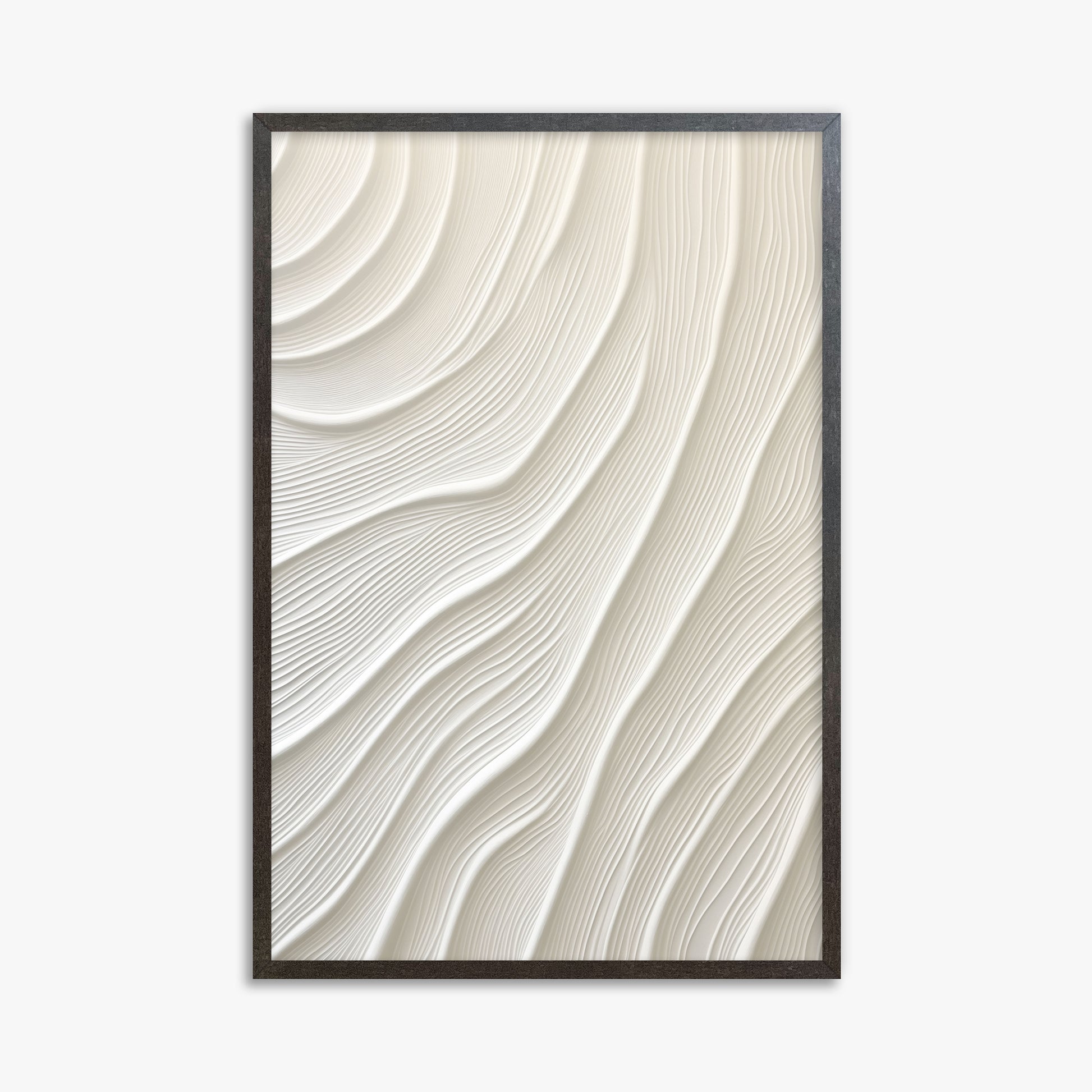 Snowdrift Layers, 61x91cm Framed Poster With Espresso Frame