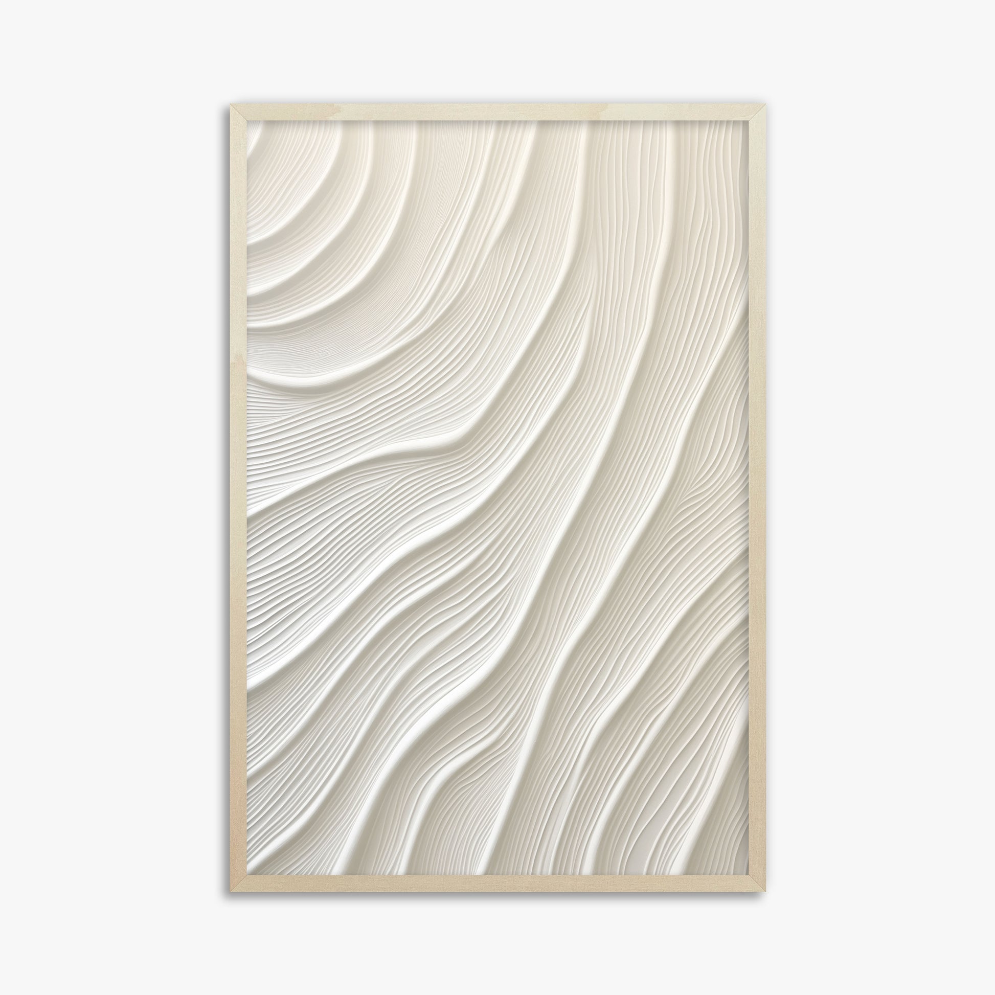 Snowdrift Layers, 61x91cm Framed Poster With Lime Wood Frame