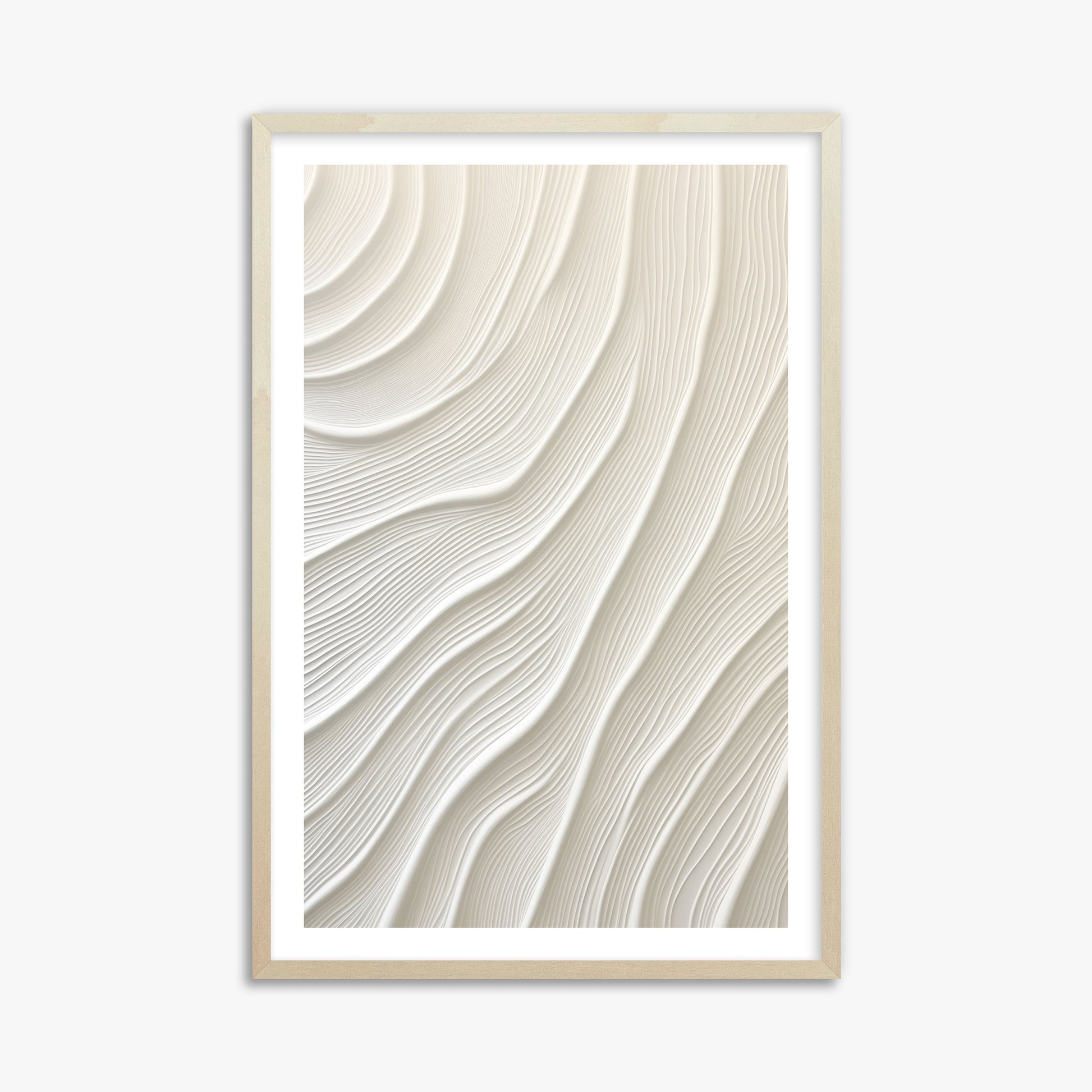 Snowdrift Layers, 61x91cm Framed Poster With Lime Wood Frame