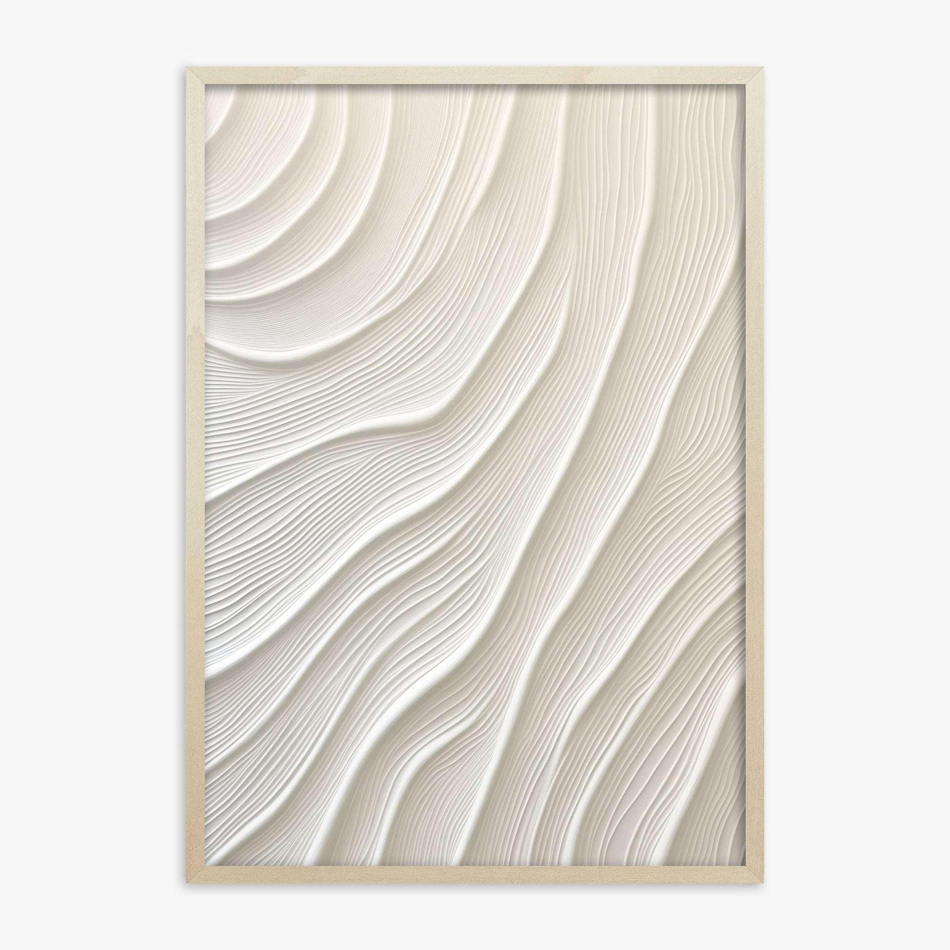 Snowdrift Layers, 70x100cm Framed Poster With Lime Wood Frame