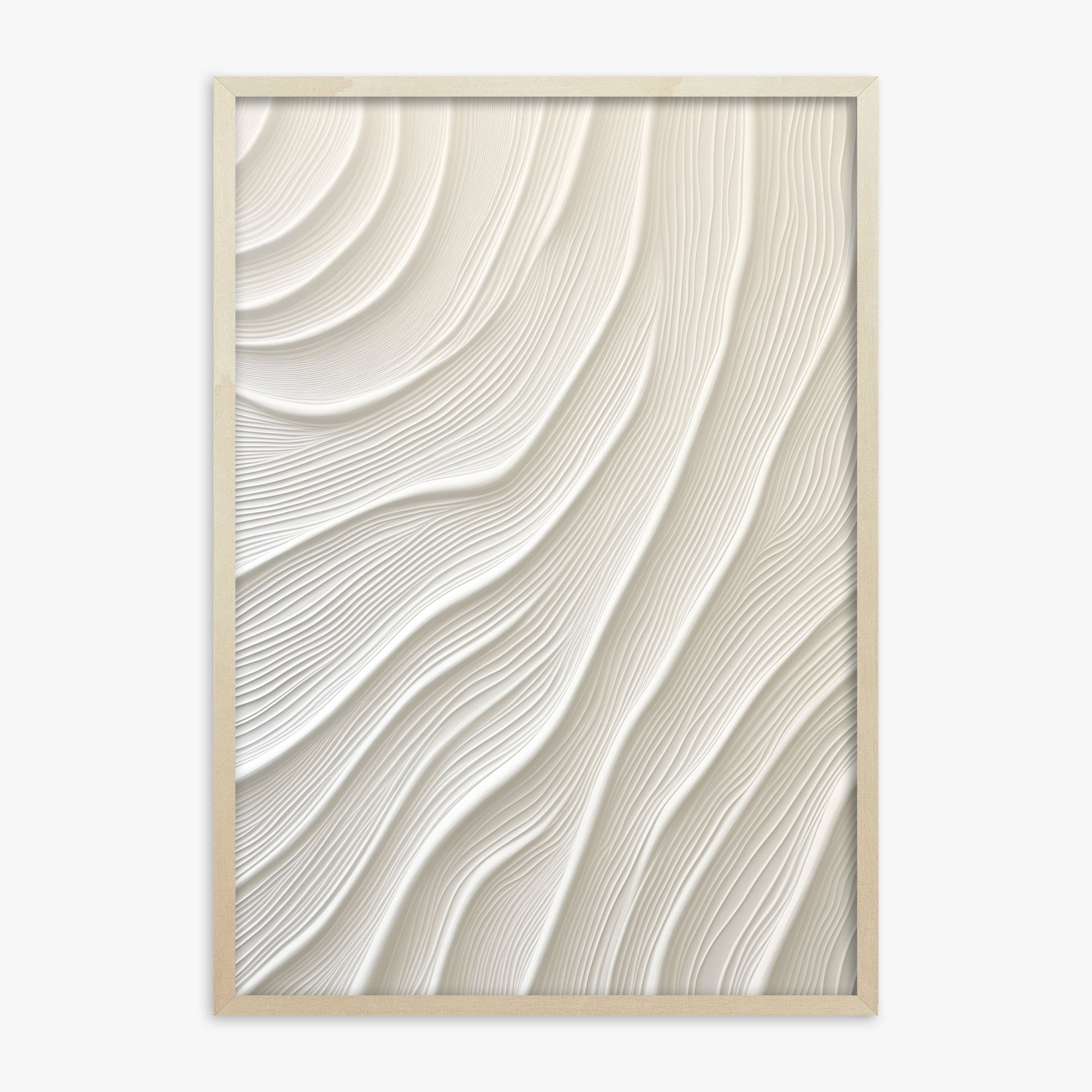 Snowdrift Layers, 70x100cm Framed Poster With Lime Wood Frame