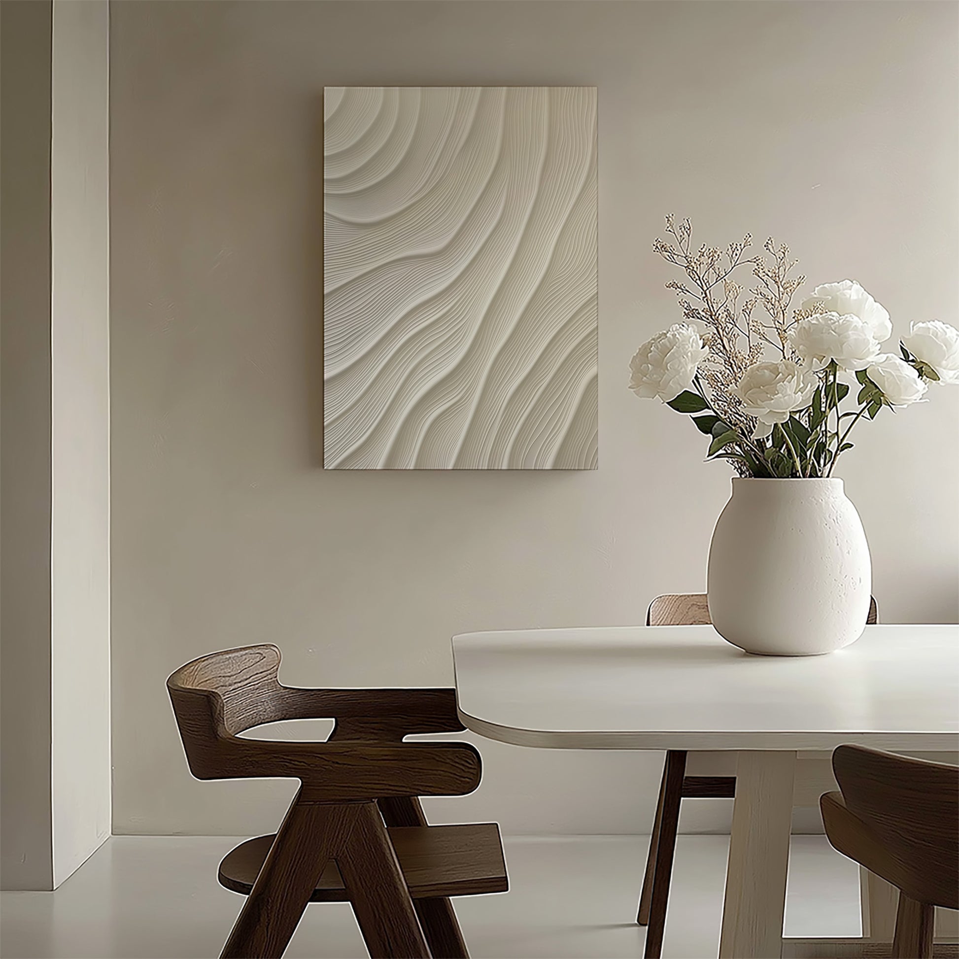 Design Concept No. 58 for Snowdrift Layers Modern Satin Canvas Poster Art
