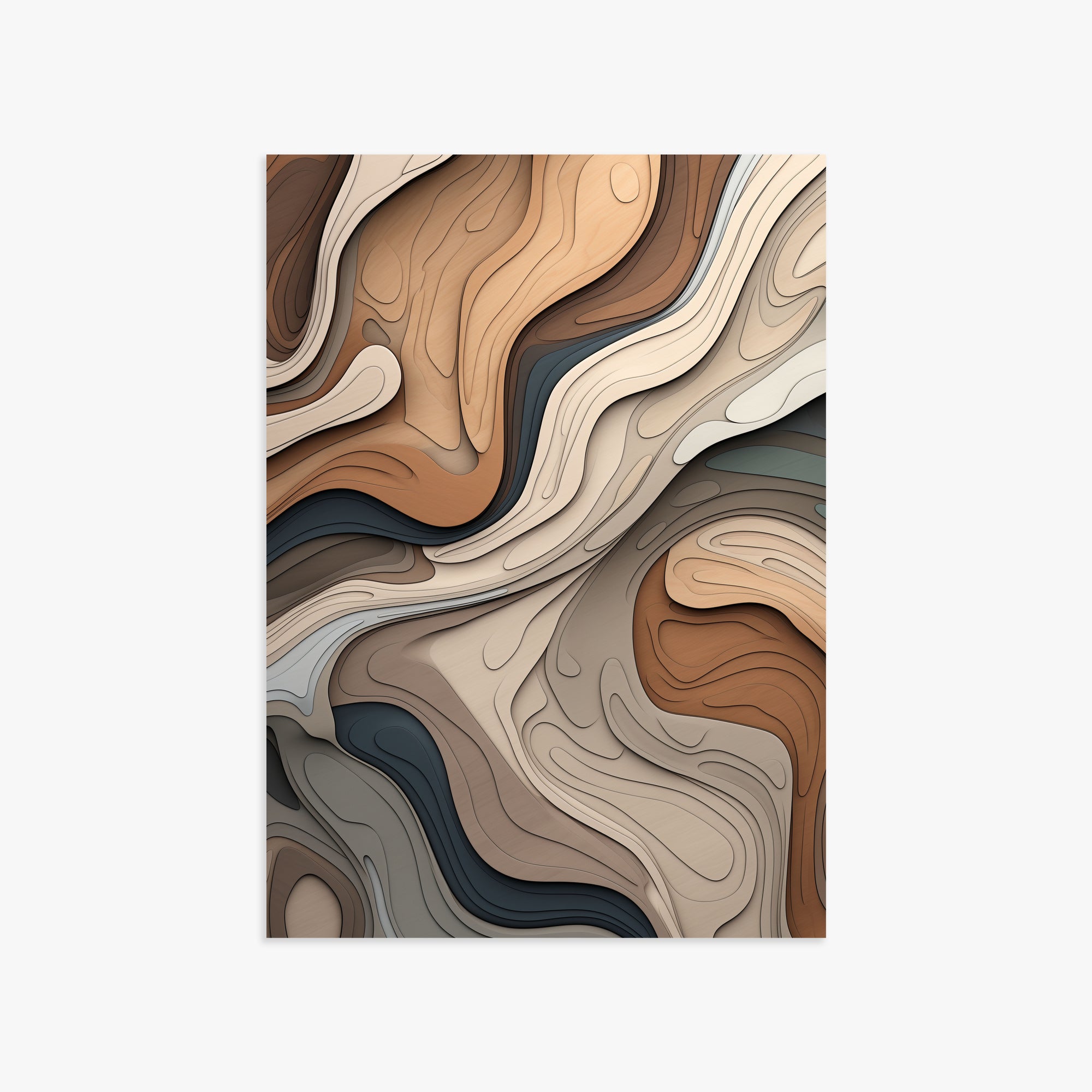 Contour Layer Symphony, 50x70cm Poster Unframed