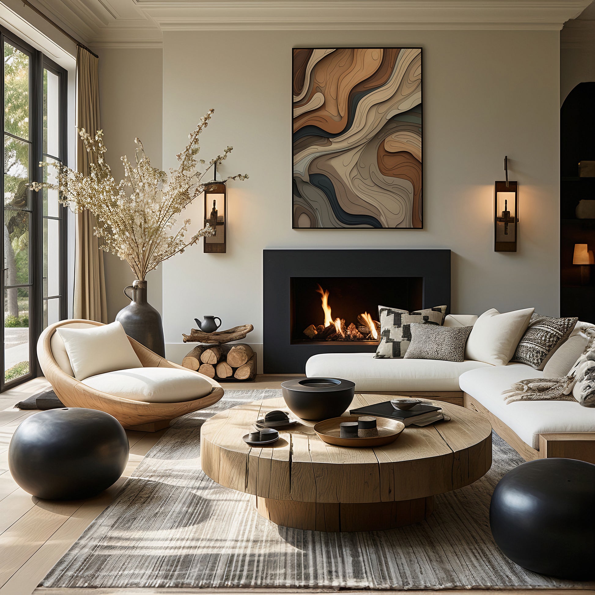 Design Concept No. 39 for Contour Layer Symphony Modern Poster Art