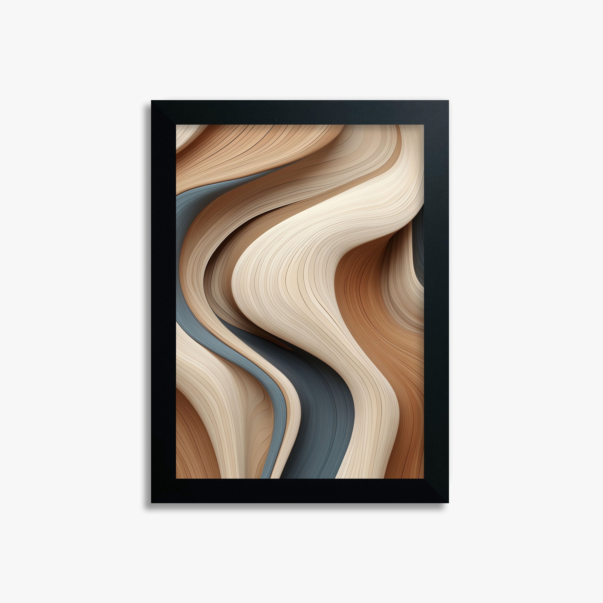Sedimentary Currents, 21x30cm Framed Poster With Black Frame