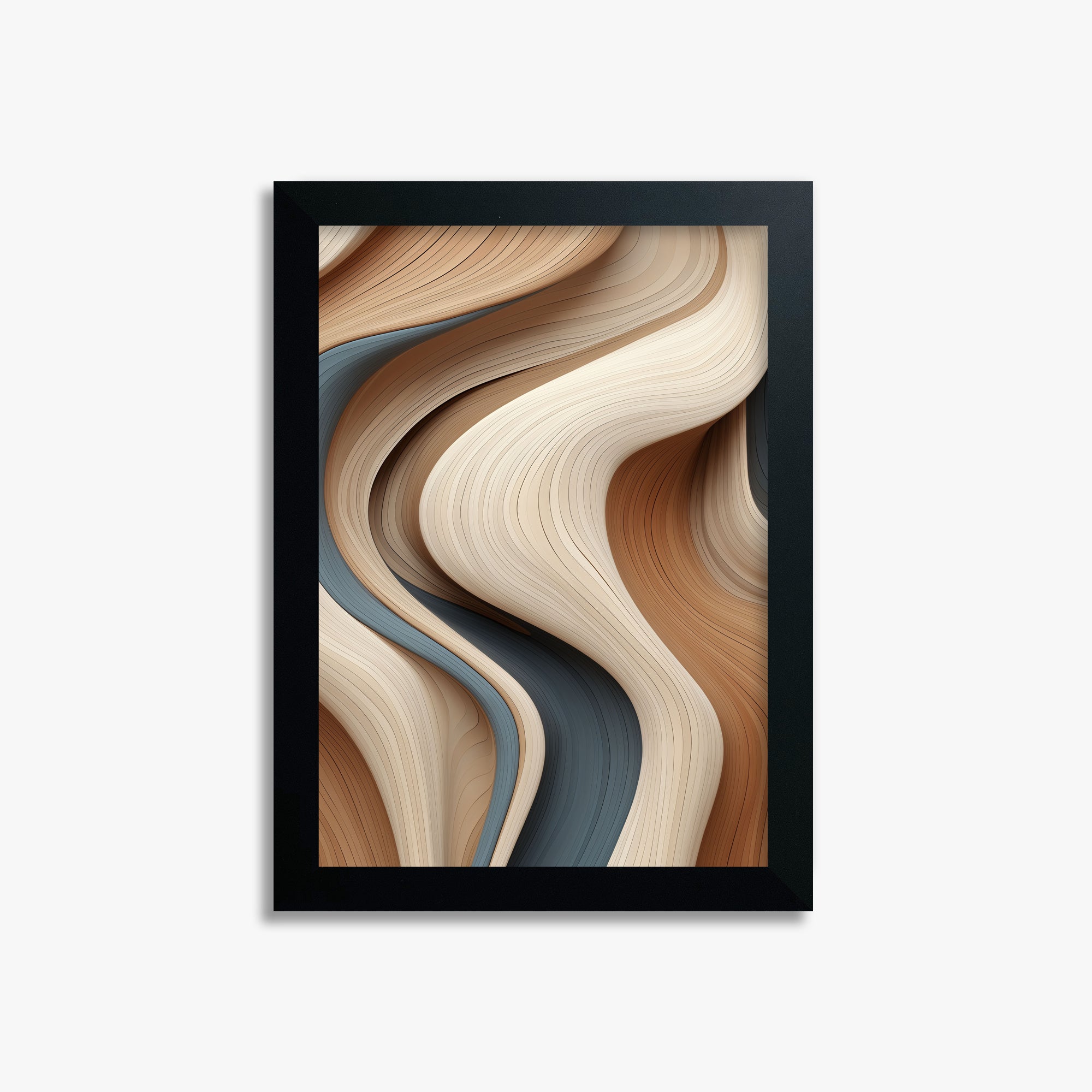 Sedimentary Currents, 21x30cm Framed Poster With Black Frame