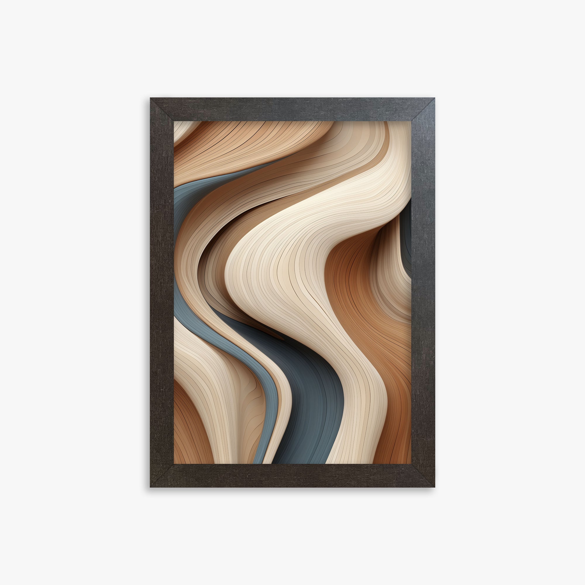 Sedimentary Currents, 21x30cm Framed Poster With Espresso Frame