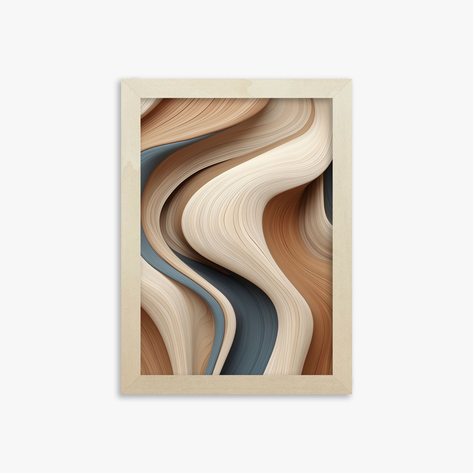 Sedimentary Currents, 21x30cm Framed Poster With Lime Wood Frame