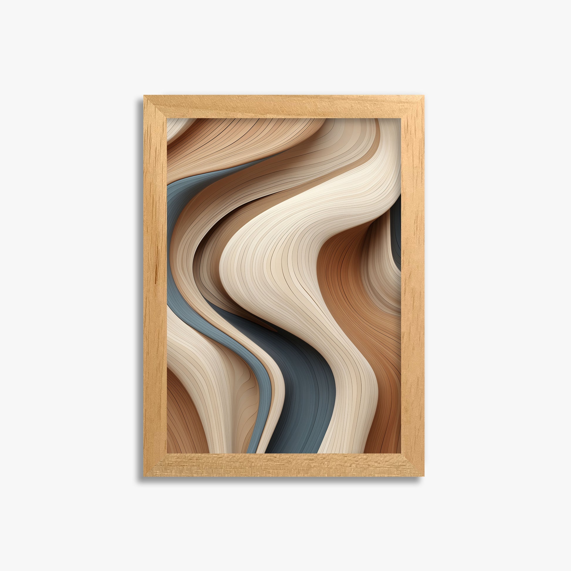 Sedimentary Currents, 21x30cm Framed Poster With Oak Frame