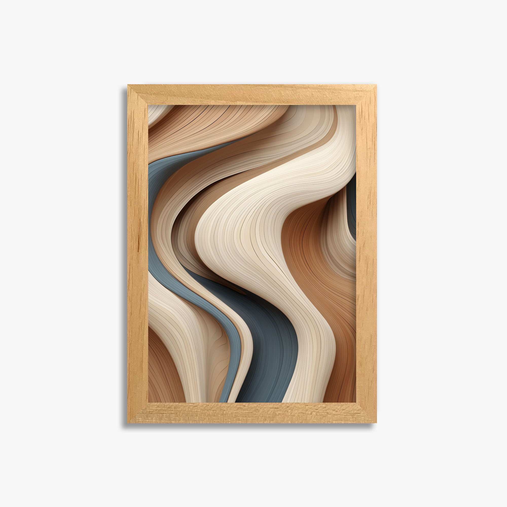 Sedimentary Currents, 21x30cm Framed Poster With Oak Frame