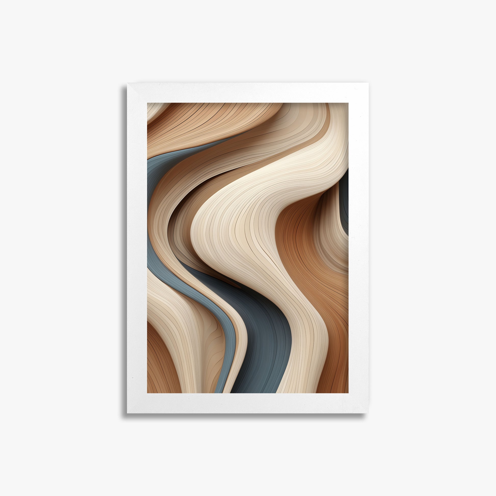 Sedimentary Currents, 21x30cm Framed Poster With White Frame