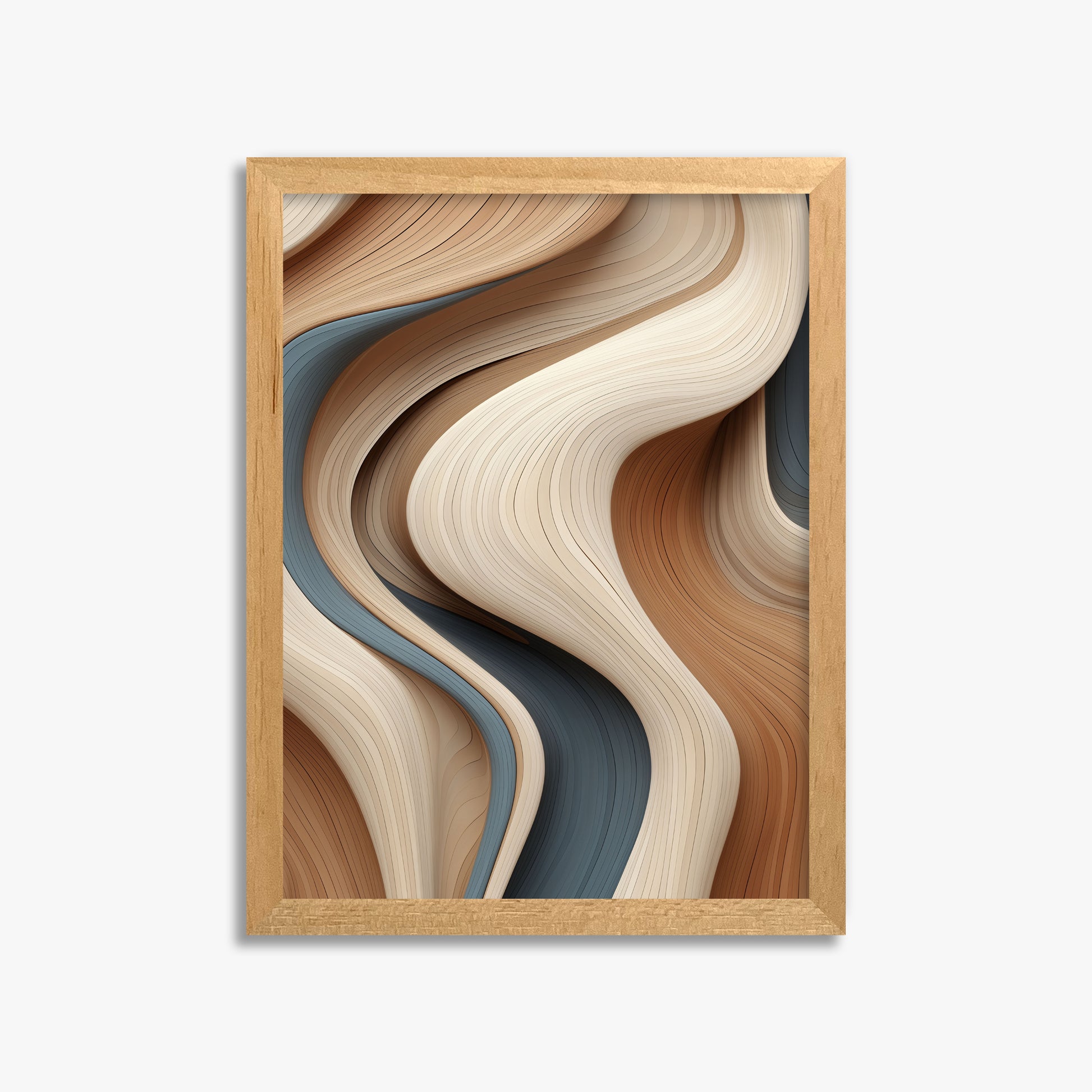 Sedimentary Currents, 30x40cm Framed Poster With Oak Frame