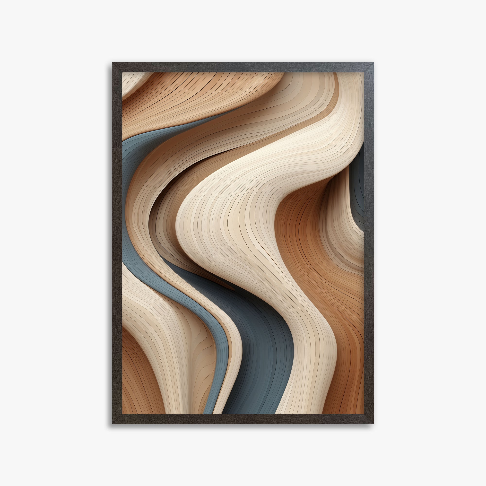 Sedimentary Currents, 50x70cm Framed Poster With Espresso Frame