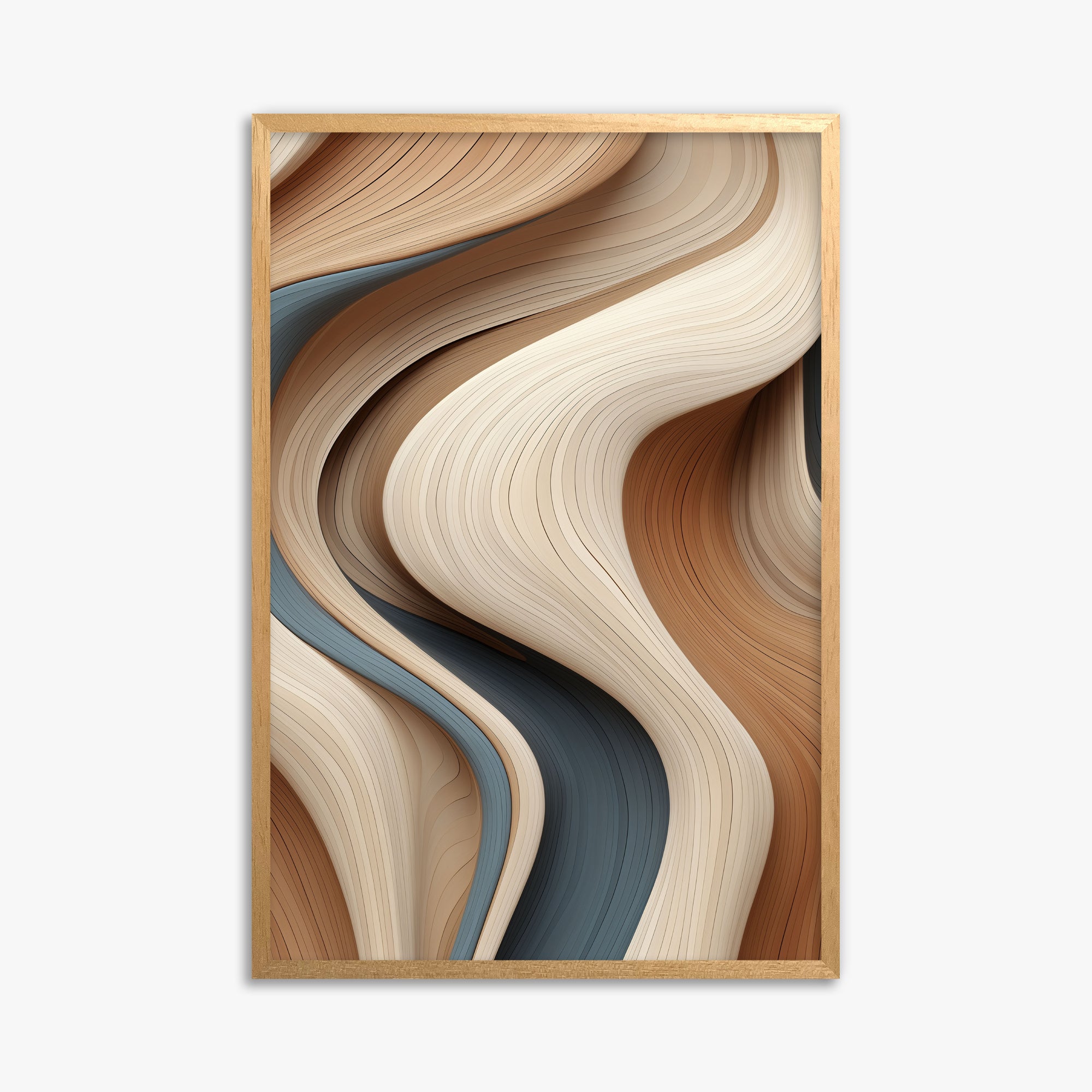 Sedimentary Currents, 61x91cm Framed Poster With Oak Frame